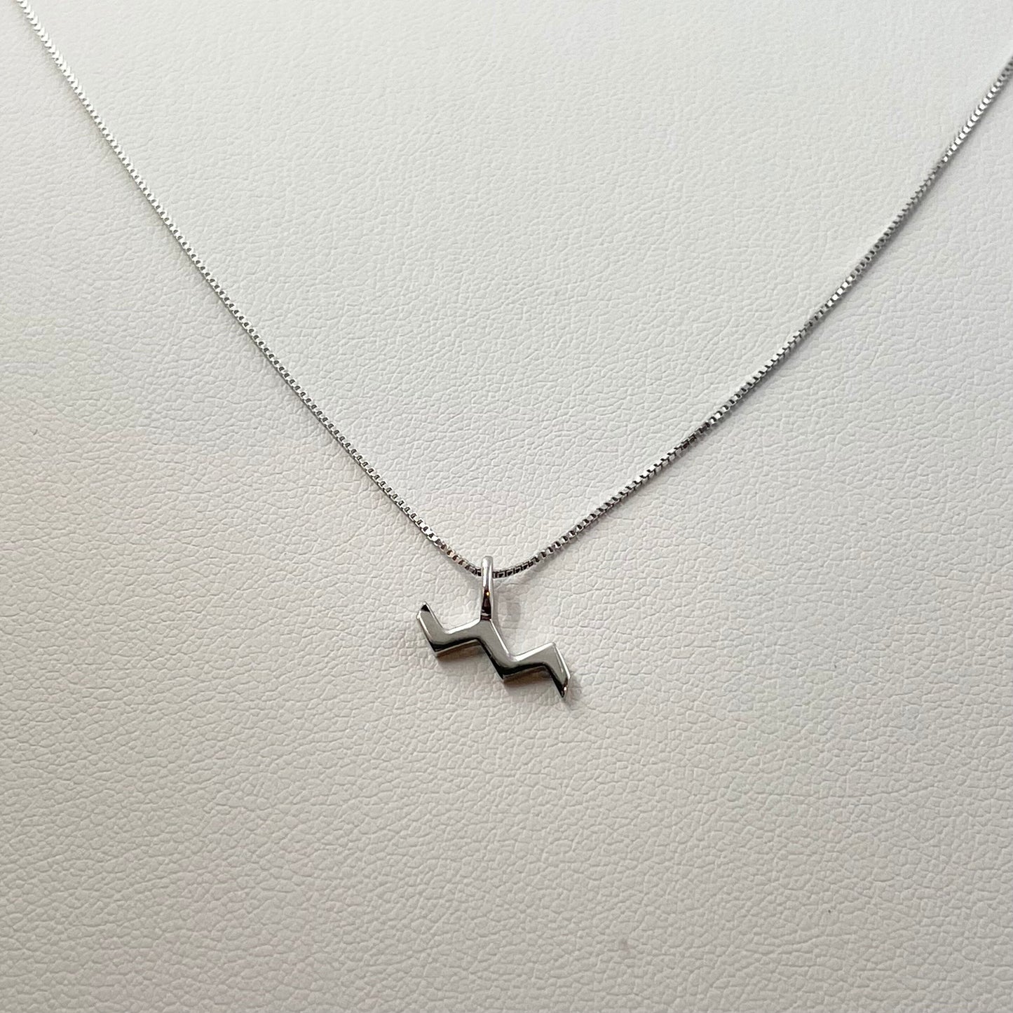 Sterling Silver Tiny Aquarius Sign Necklace, Zodiac Pendant, Astrology Necklace, Horoscope Necklace, Silver Necklace, Aquarius Necklace