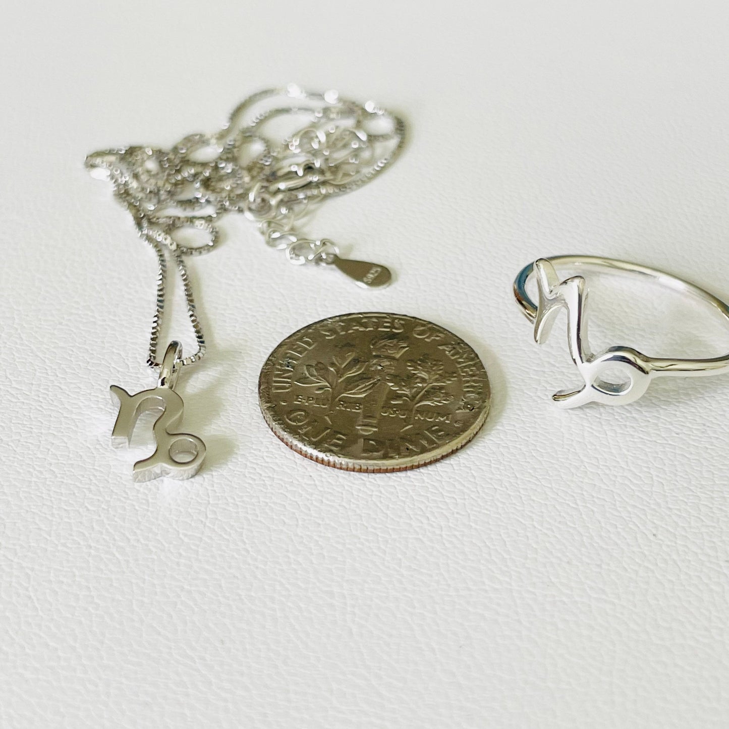 Sterling Silver Small Capricorn Sign Necklace, Zodiac Pendant, Astrology Necklace, Horoscope Necklace, Silver Necklace, Capricorn Necklace