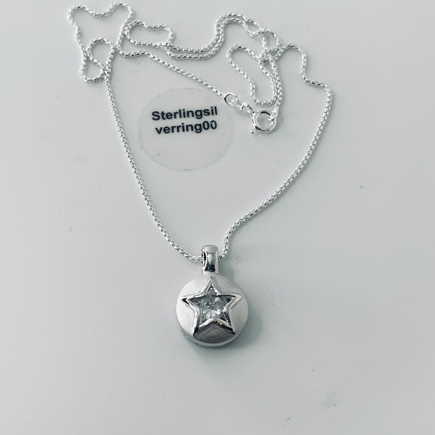 Sterling Silver Star Pendant Necklace: Purple CZ Celestial Jewelry
