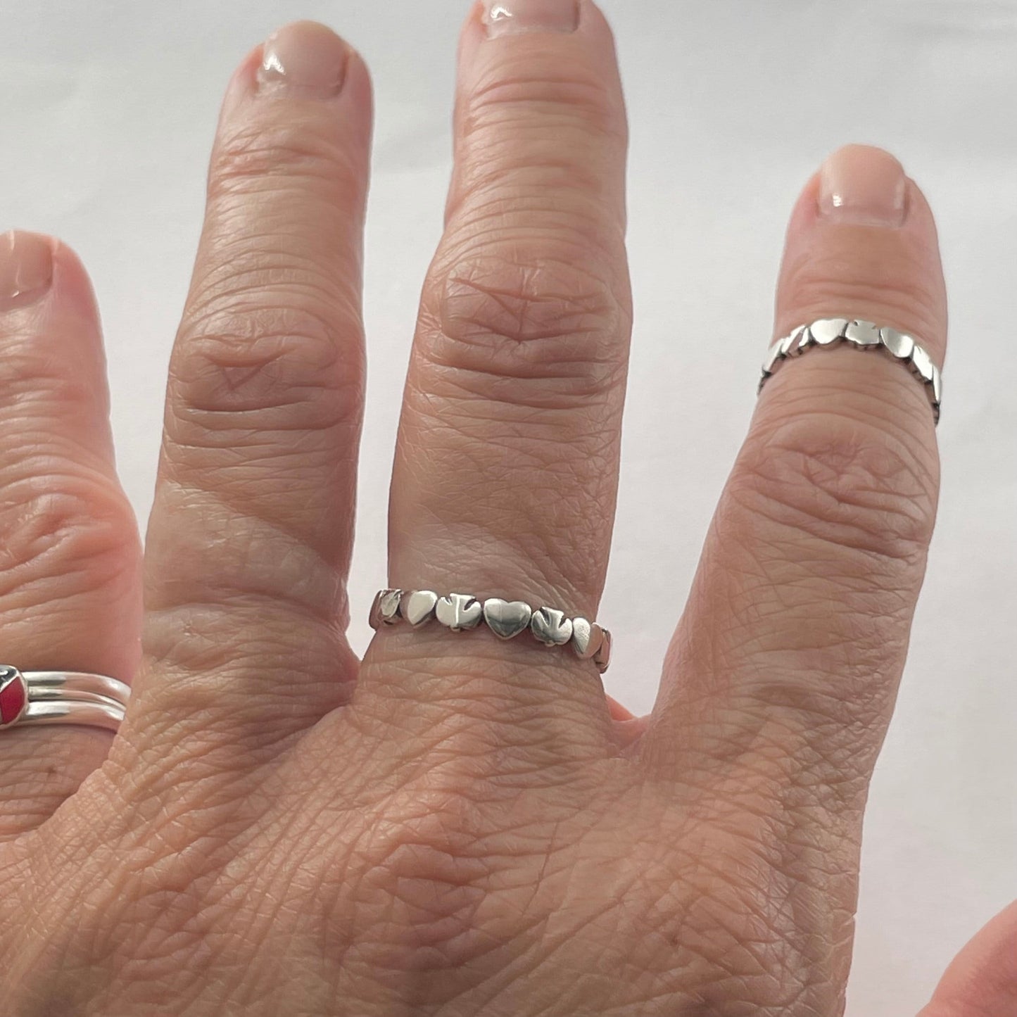 Sterling Silver Dove Heart Ring: Religious Promise Band