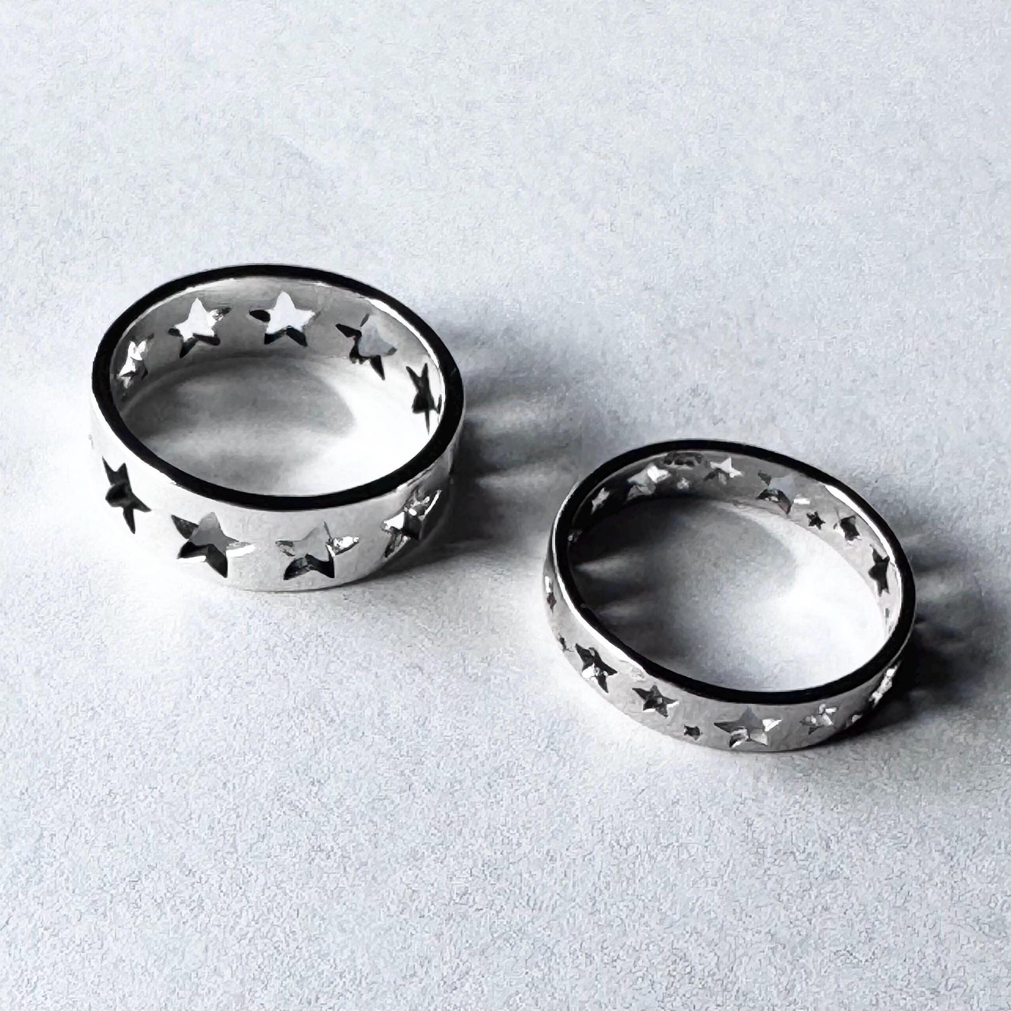 Sterling Silver Star Band Ring: Unisex Celestial Promise Ring