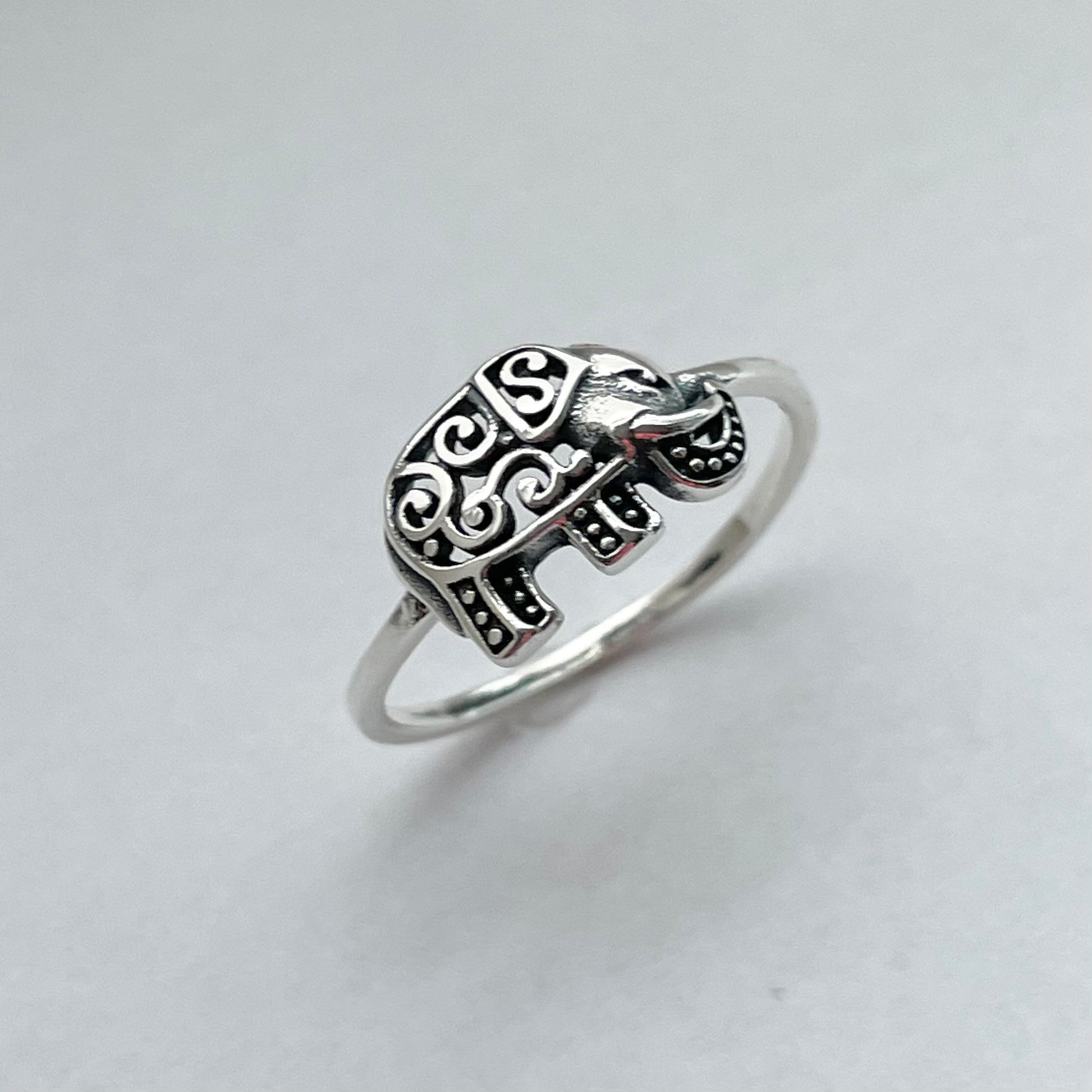 Sterling Silver Filigree Elephant Ring, Silver Ring, Religious Ring, Promise Elephant Ring, Silver Filigree Ring,