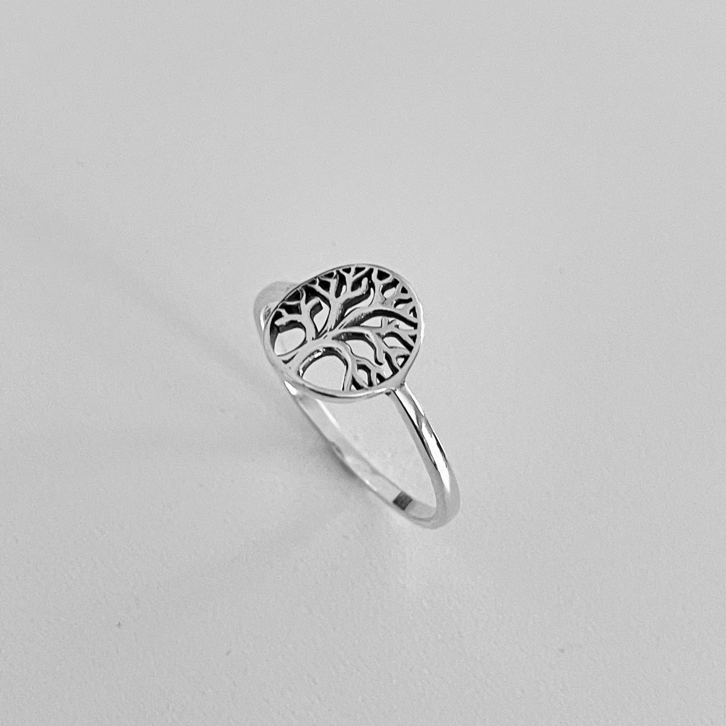 Oxidized Sterling Silver Tree of Life Ring: Boho Statement Jewelry