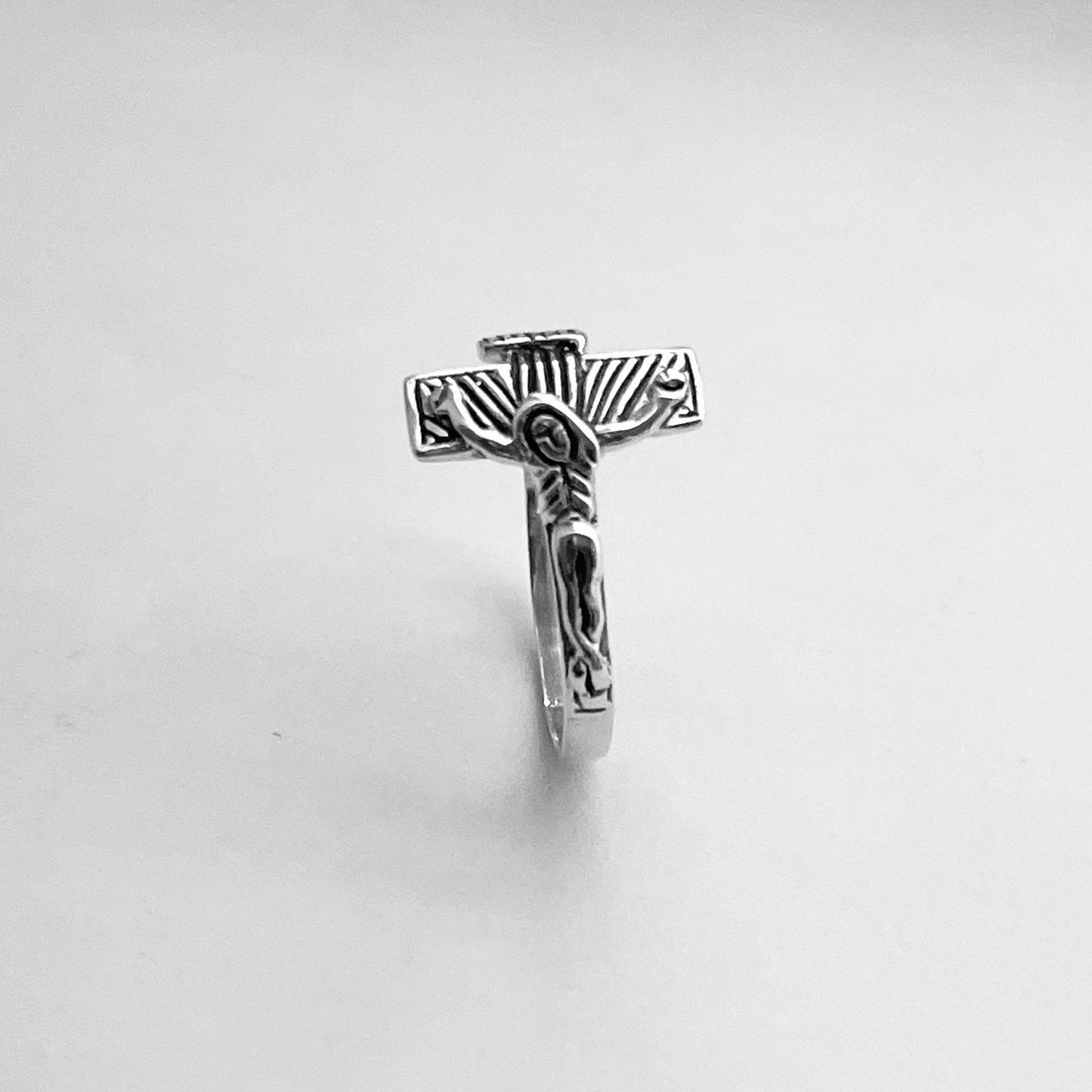 Sterling Silver Crucifix Ring, Silver Cross Ring, Promise Cross Ring, Silver Crucifix Ring, Love Cross Ring, Statement Ring, Boho Ring.