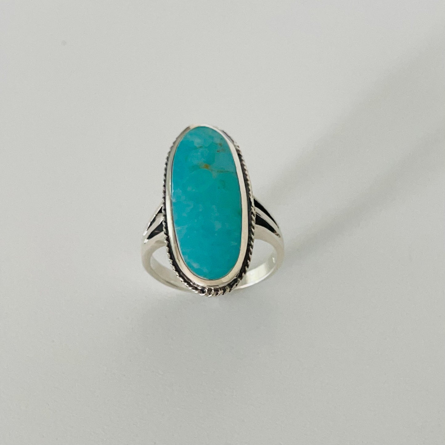 925 Sterling Silver Turquoise Ring, Boho Turquoise Ring, Silver Turquoise Ring, Oval Large Ring, Statement Ring, Silver Large Turquoise Ring