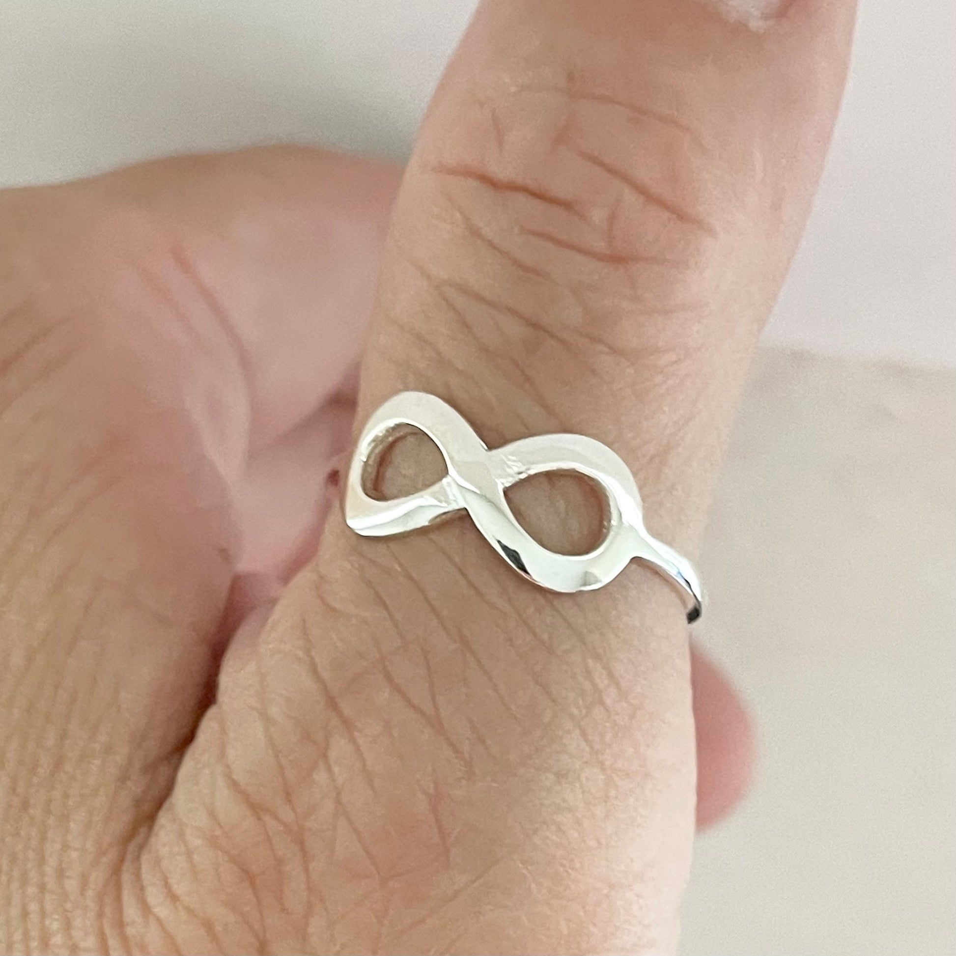 Sterling Silver Dainty Infinity Ring, Boho Ring, Promise Love Ring, Infinity Ring, Statement Ring, Silver Infinity Ring, Love Infinity Ring