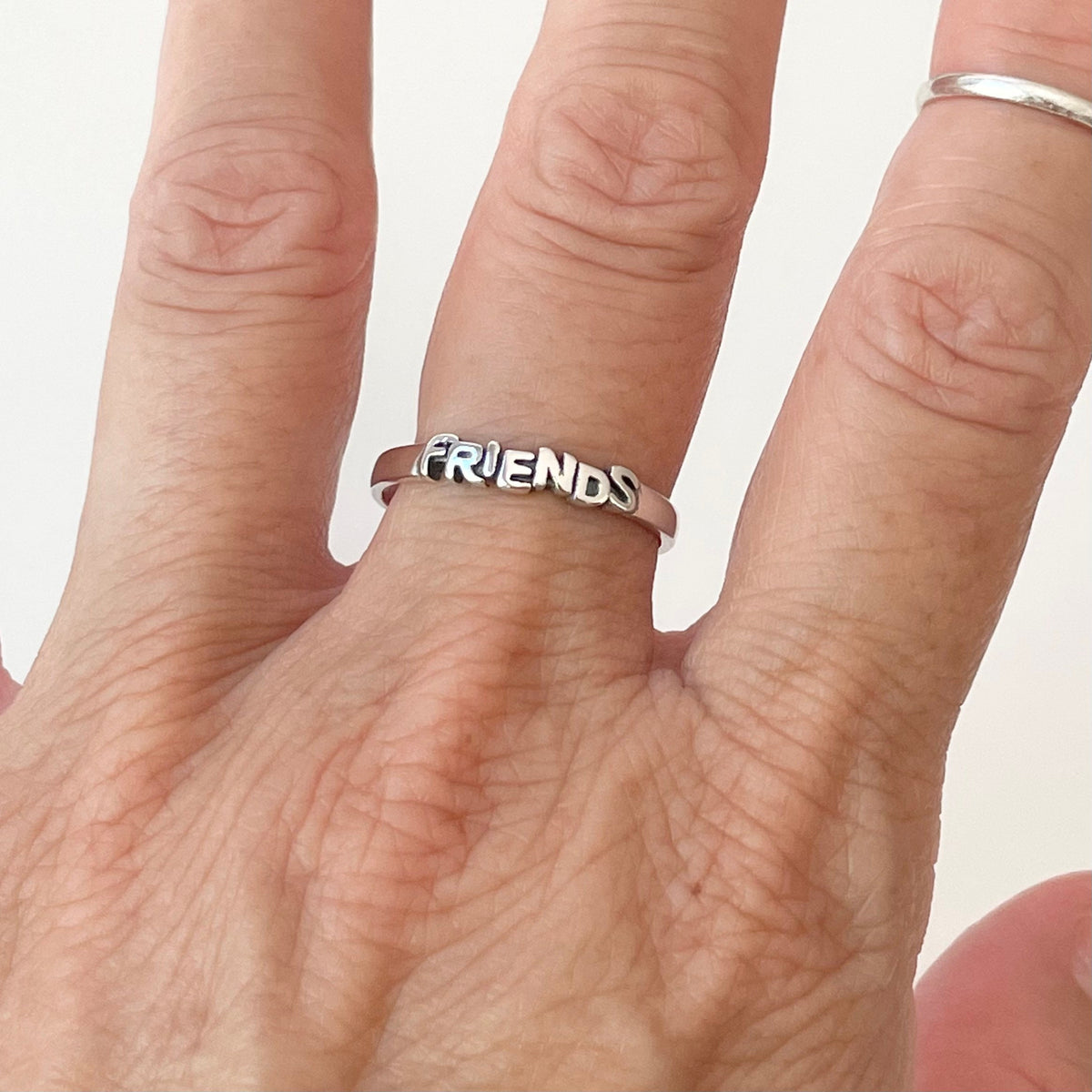 Sterling Silver Friends Ring: Oxidized Boho Statement Ring