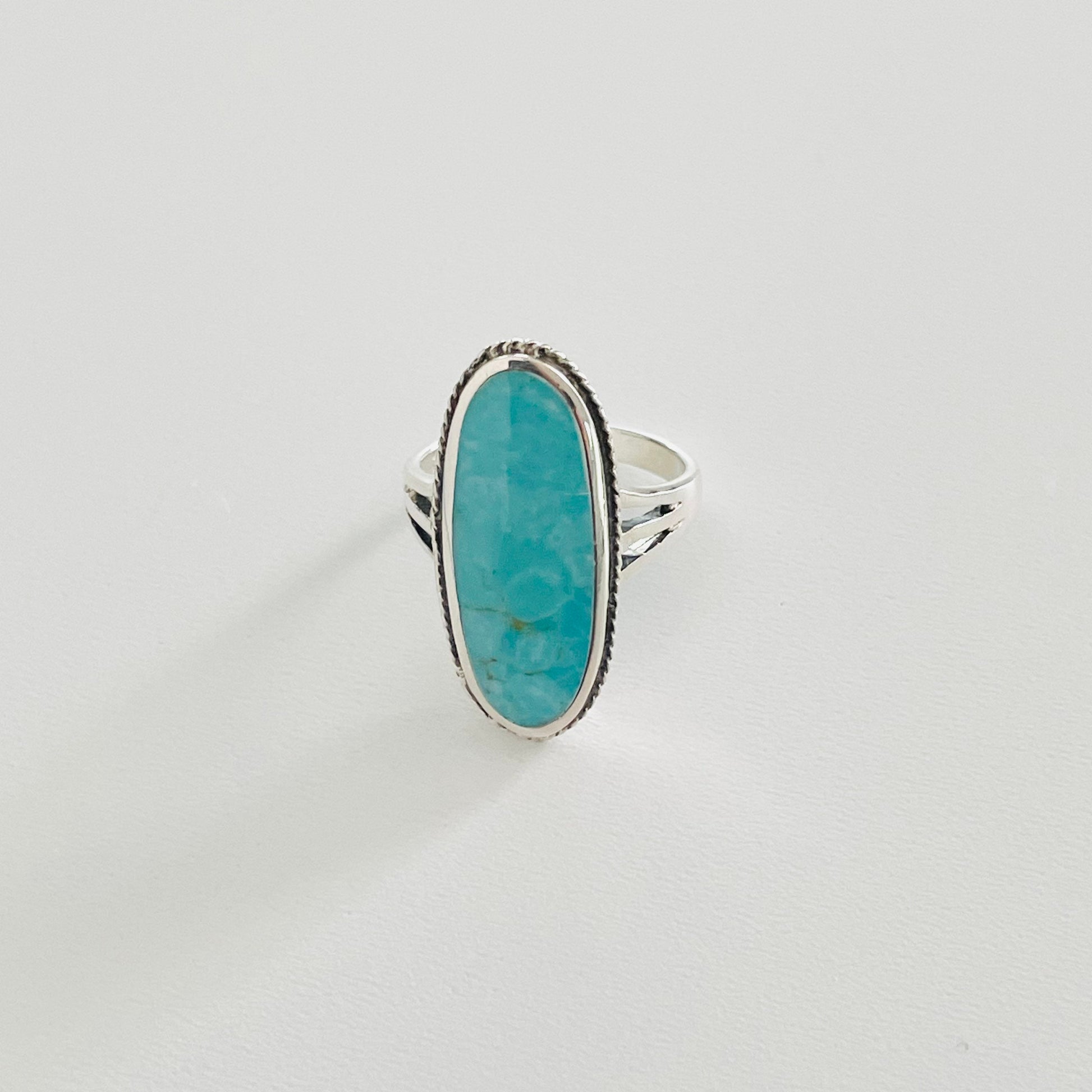 925 Sterling Silver Turquoise Ring, Boho Turquoise Ring, Silver Turquoise Ring, Oval Large Ring, Statement Ring, Silver Large Turquoise Ring