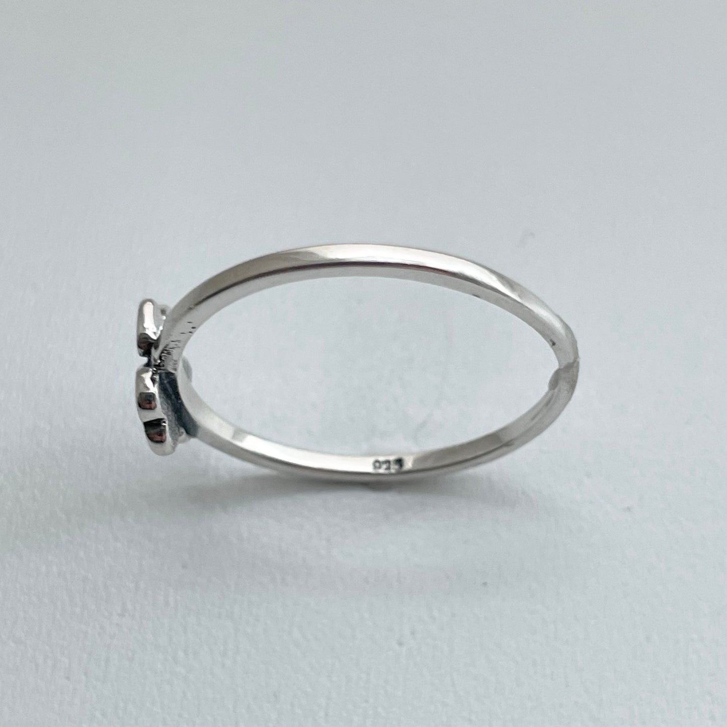 Sterling Silver Paw Print Heart Ring: Animal Lover Jewelry