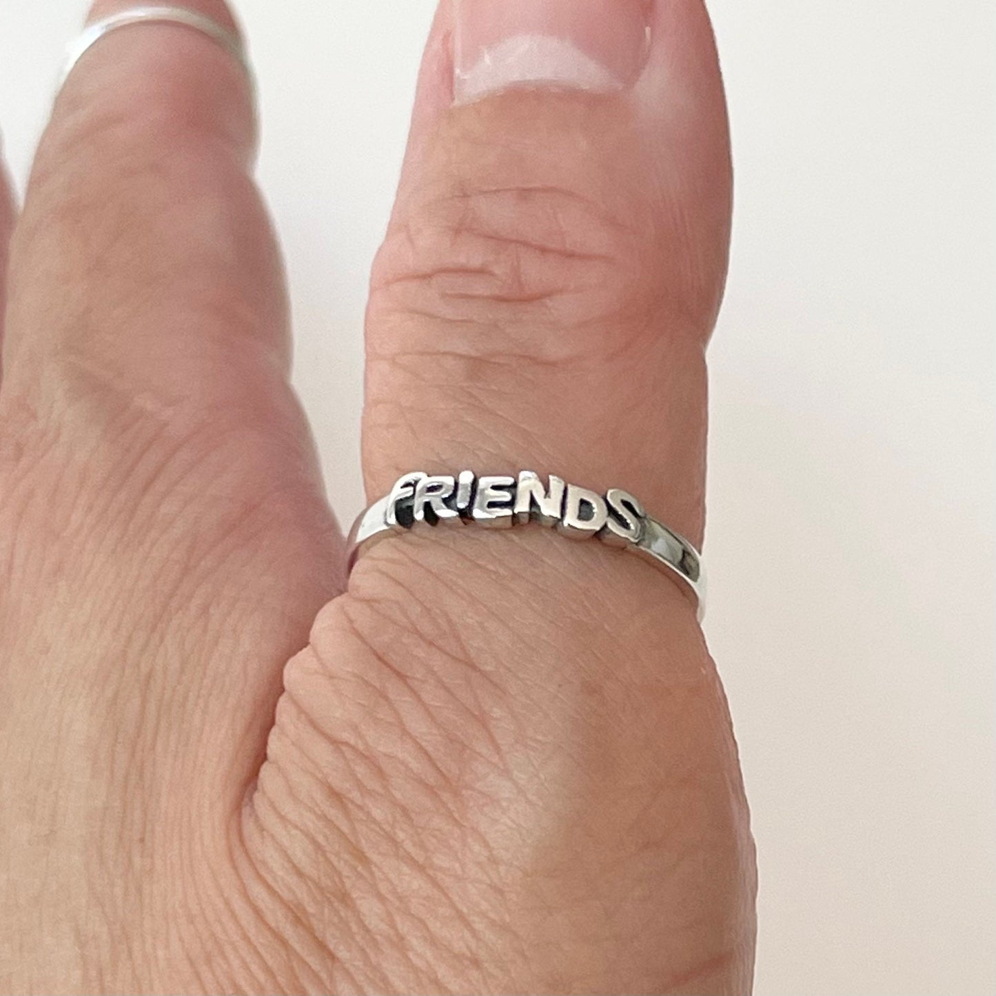 Sterling Silver Friends Ring, Friendship Ring, Love Ring, Boho Ring, Statement Ring, Silver Ring, Danity Ring