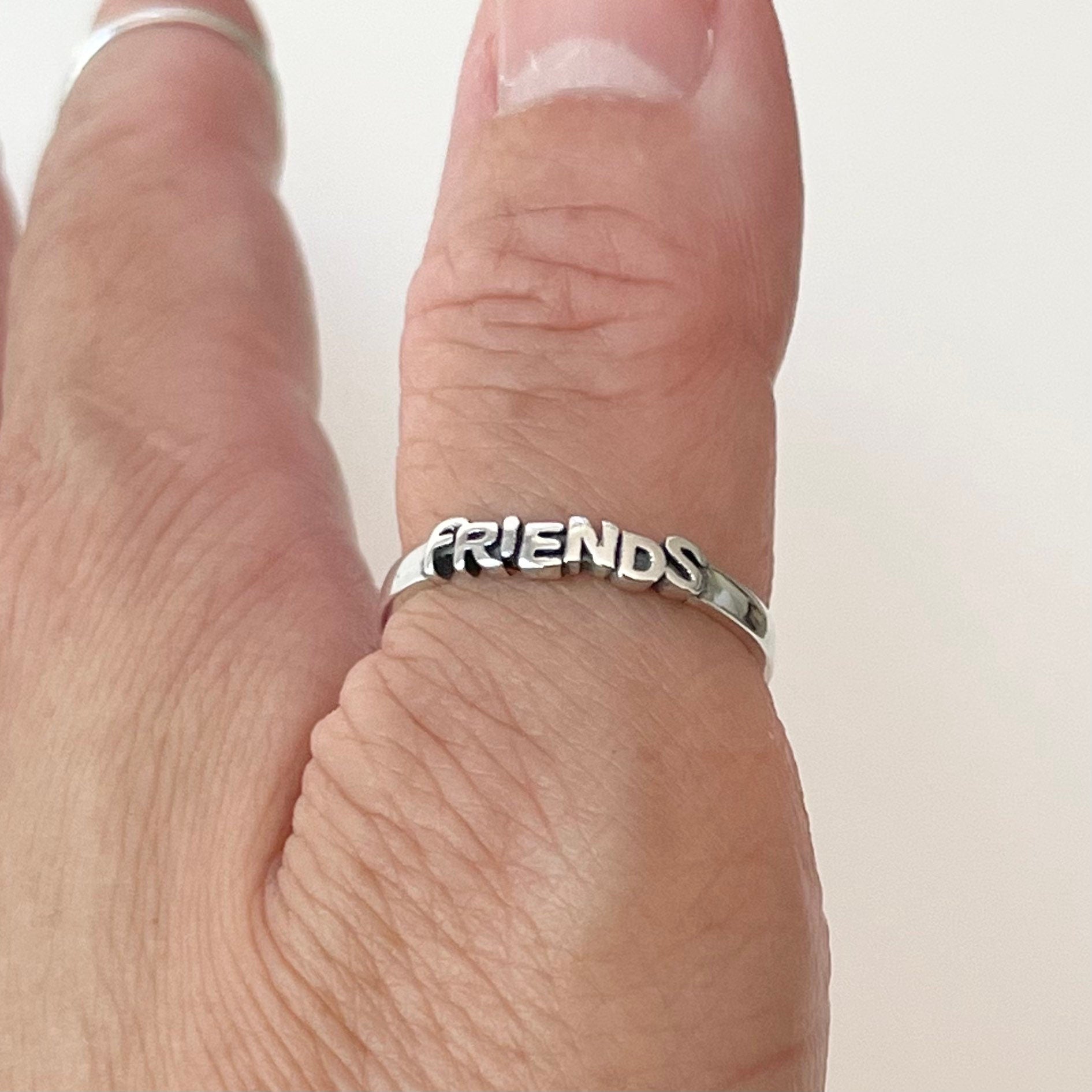 Sterling Silver Friends Ring, Friendship Ring, Love Ring, Boho Ring, Statement Ring, Silver Ring, Danity Ring