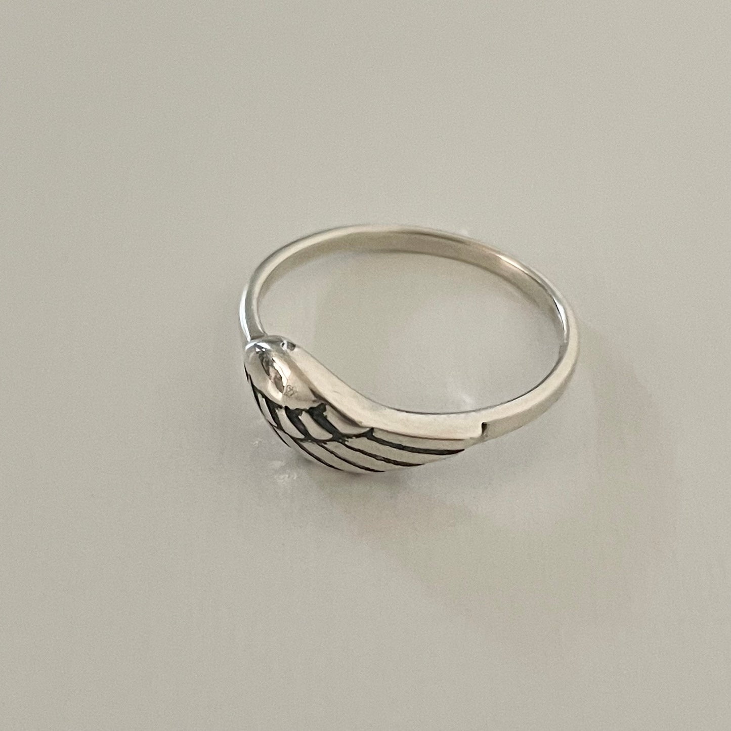 Sterling Silver Angels Wing Ring, Wing Ring, Bohol Ring, Silver Ring, Religious Ring