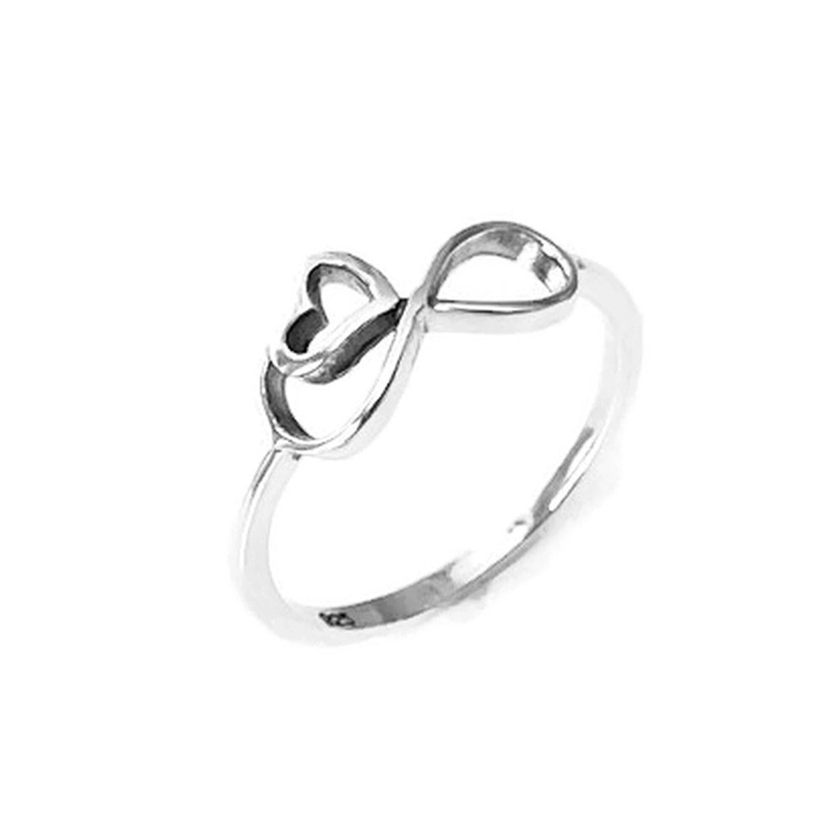 Sterling Silver Infinity Heart Ring: Crisscross Promise Ring