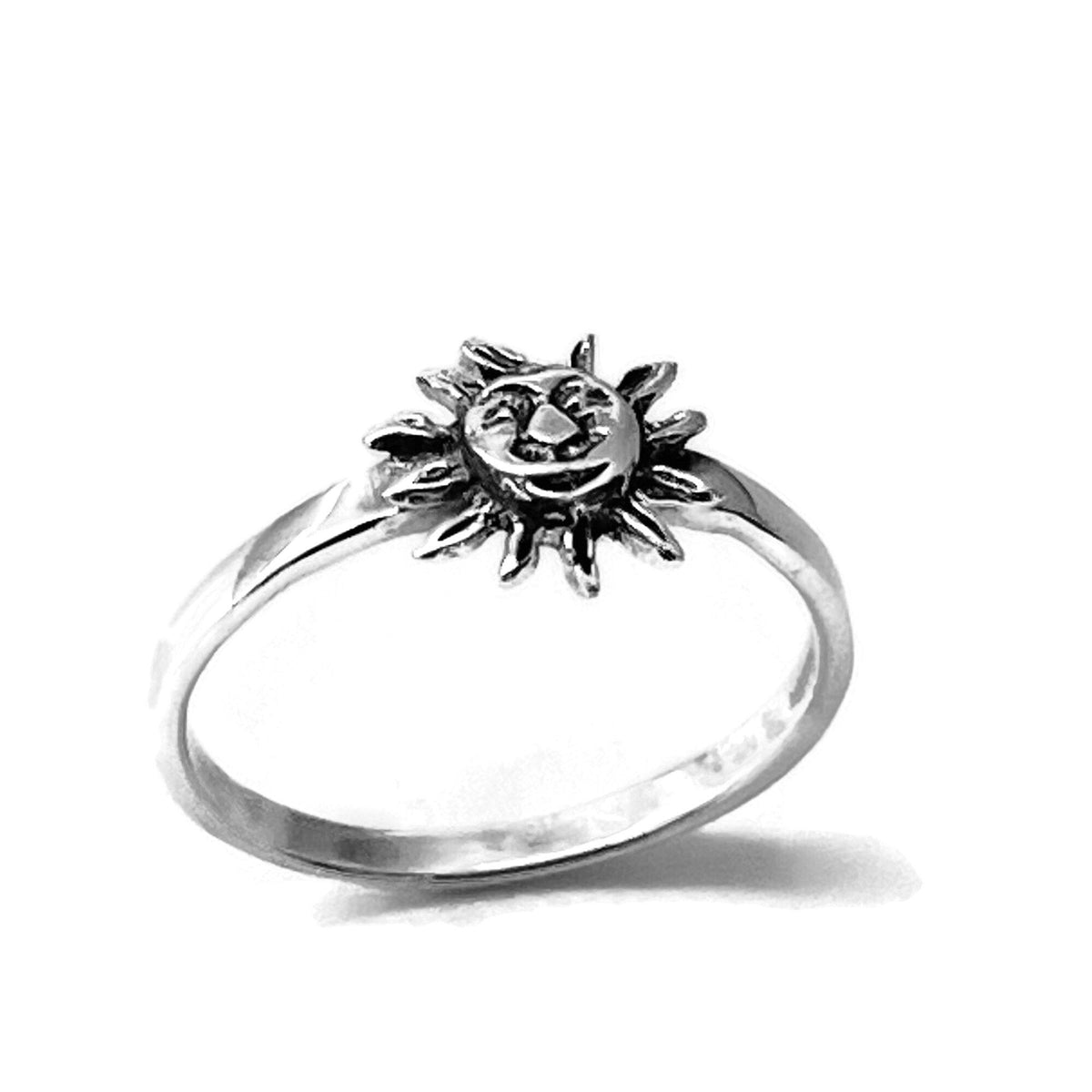 Sterling Silver Happy Sunshine Ring: Celestial Promise Ring