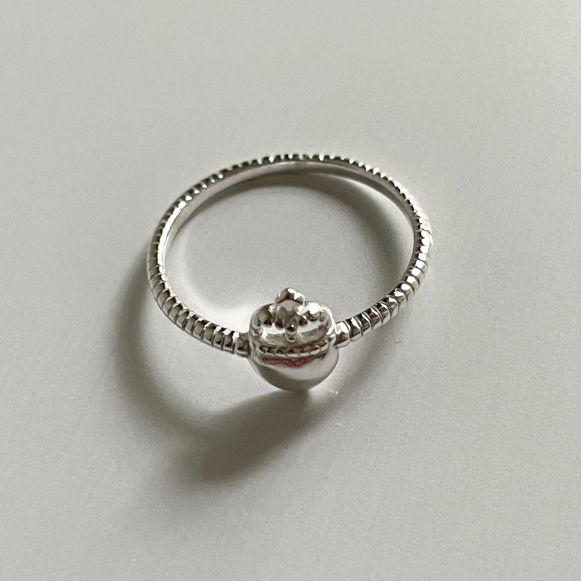 Sterling Silver Crown with Heart Claddagh Braided Ring, heart symbolizes true love, and the crown is for loyalty Ring