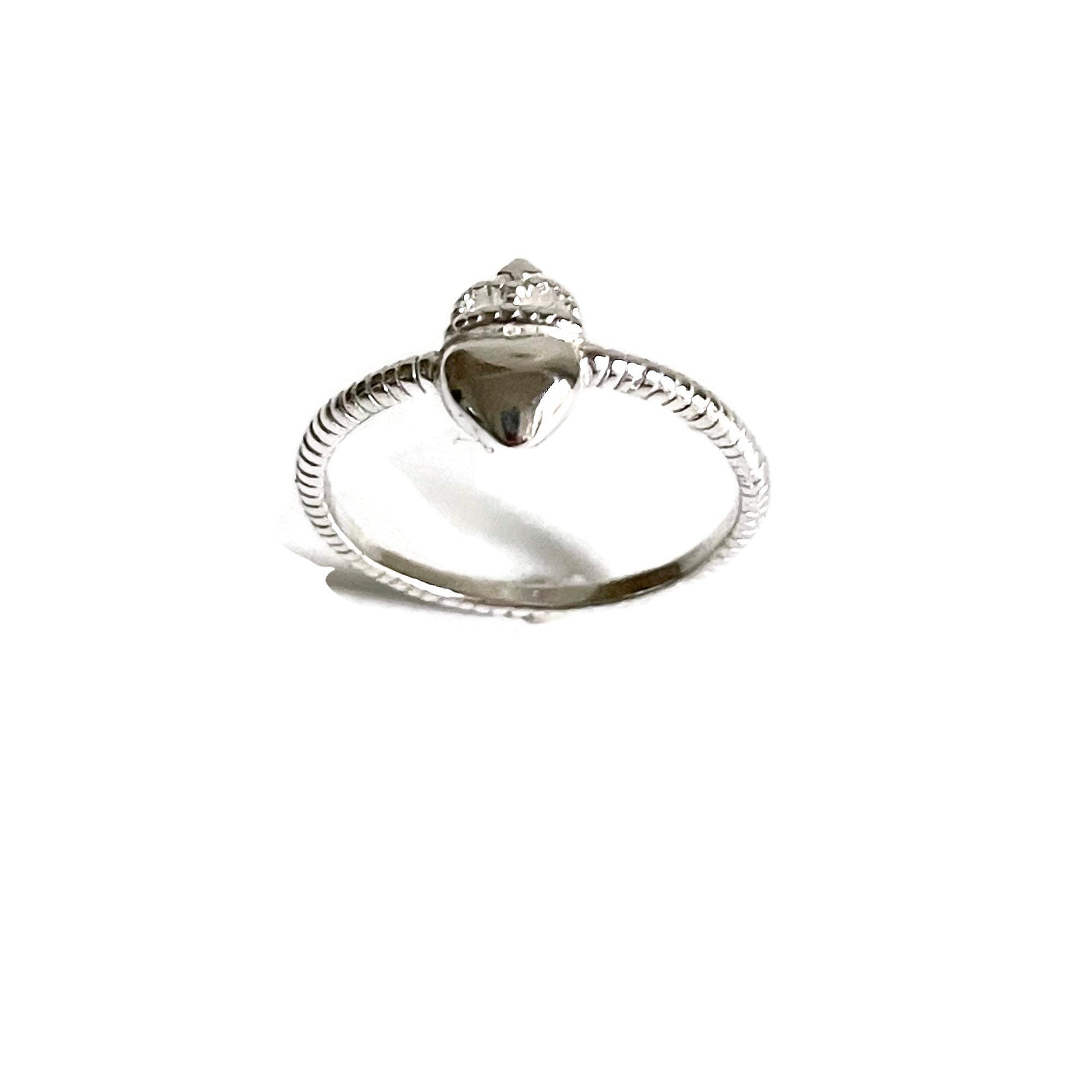 Sterling Silver Crown with Heart Claddagh Braided Ring, heart symbolizes true love, and the crown is for loyalty Ring