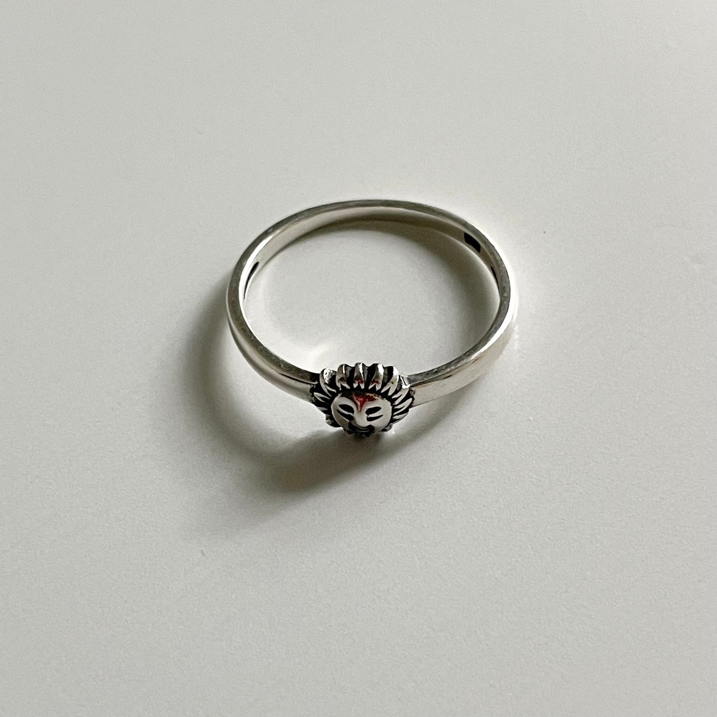 Sterling Silver Sun Face Ring: Celestial Sunshine Jewelry