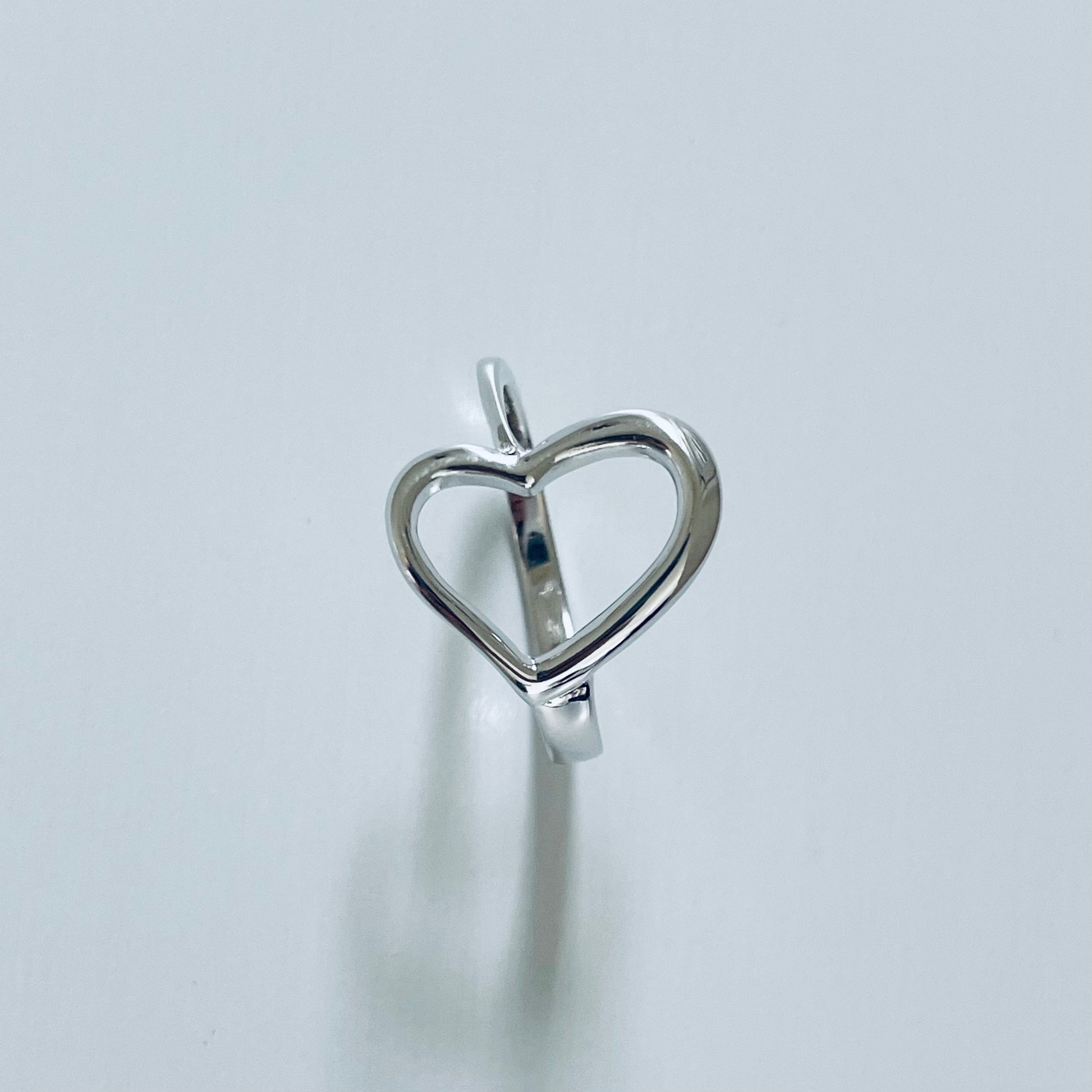 Sterling Silver Sideway Heart Ring: Promise Love Ring