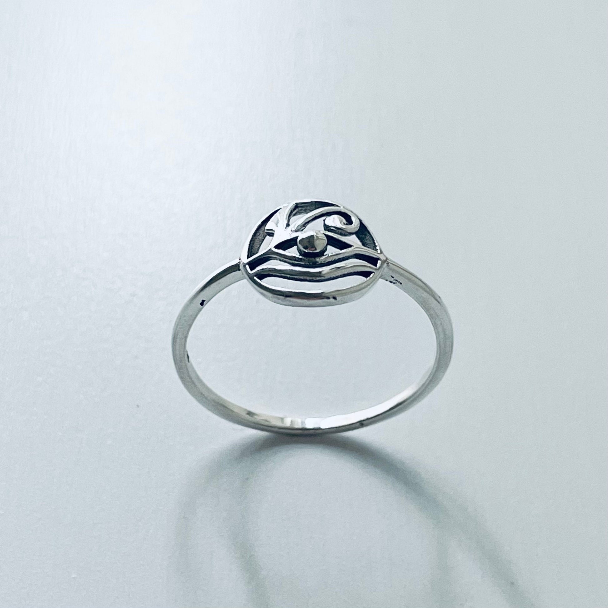 Oxidized Sterling Silver Eye of Horus Ring: Egyptian Protection Jewelry