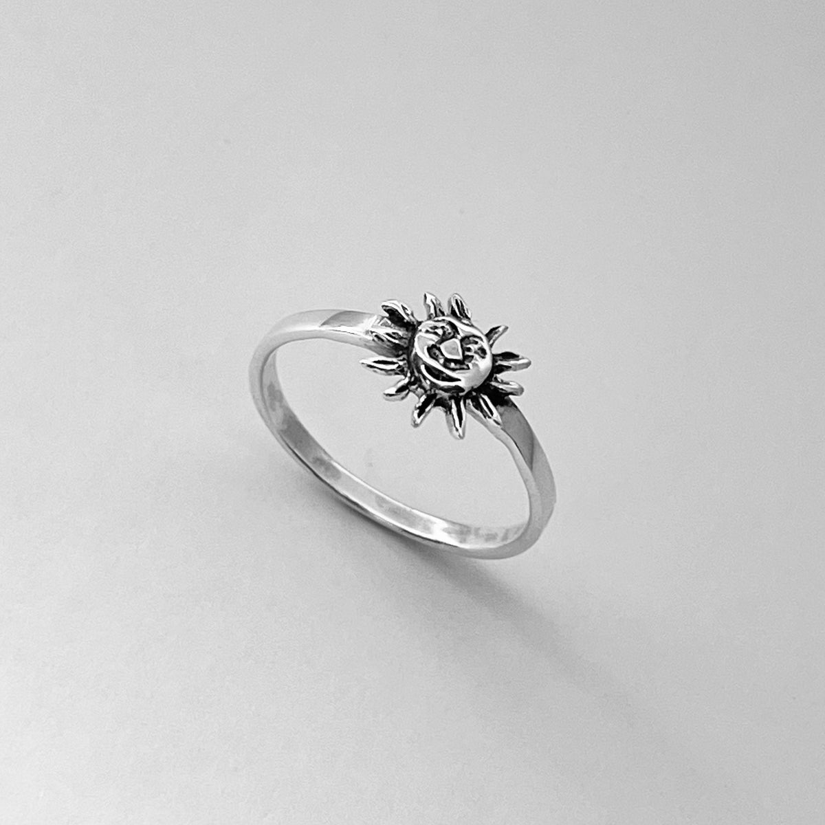 Sterling Silver Happy Sunshine Ring: Celestial Promise Ring