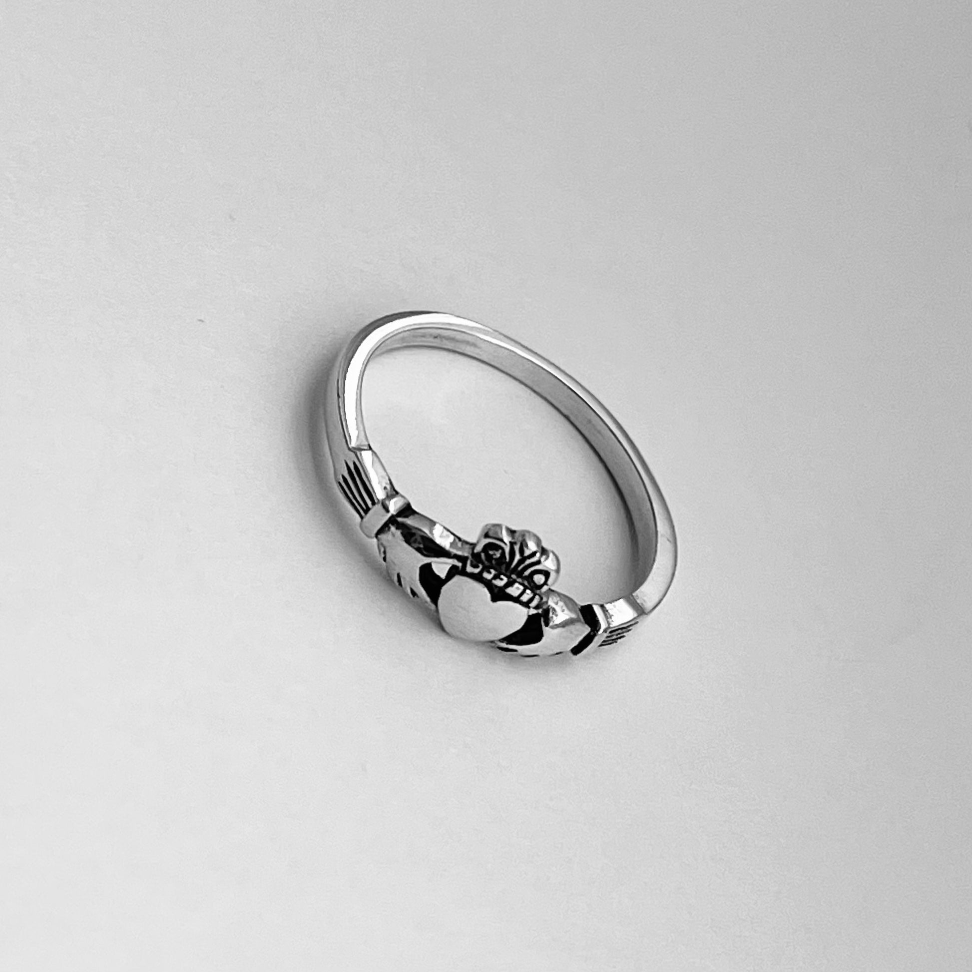 Dainty Irish Claddagh Sterling Silver Ring, Irish Ring, Loyalty Ring, Claddagh Ring, Small Ring, Silver Ring, Friendship Ring, Love Ring