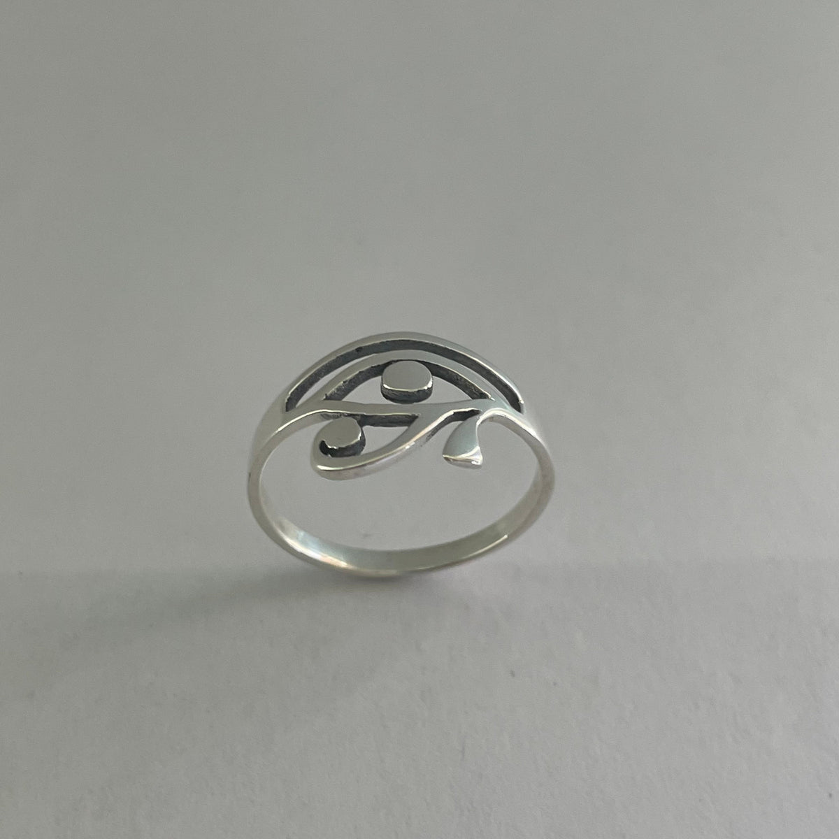 Sterling Silver Eye of Horus Ring: Religious Protection Jewelry