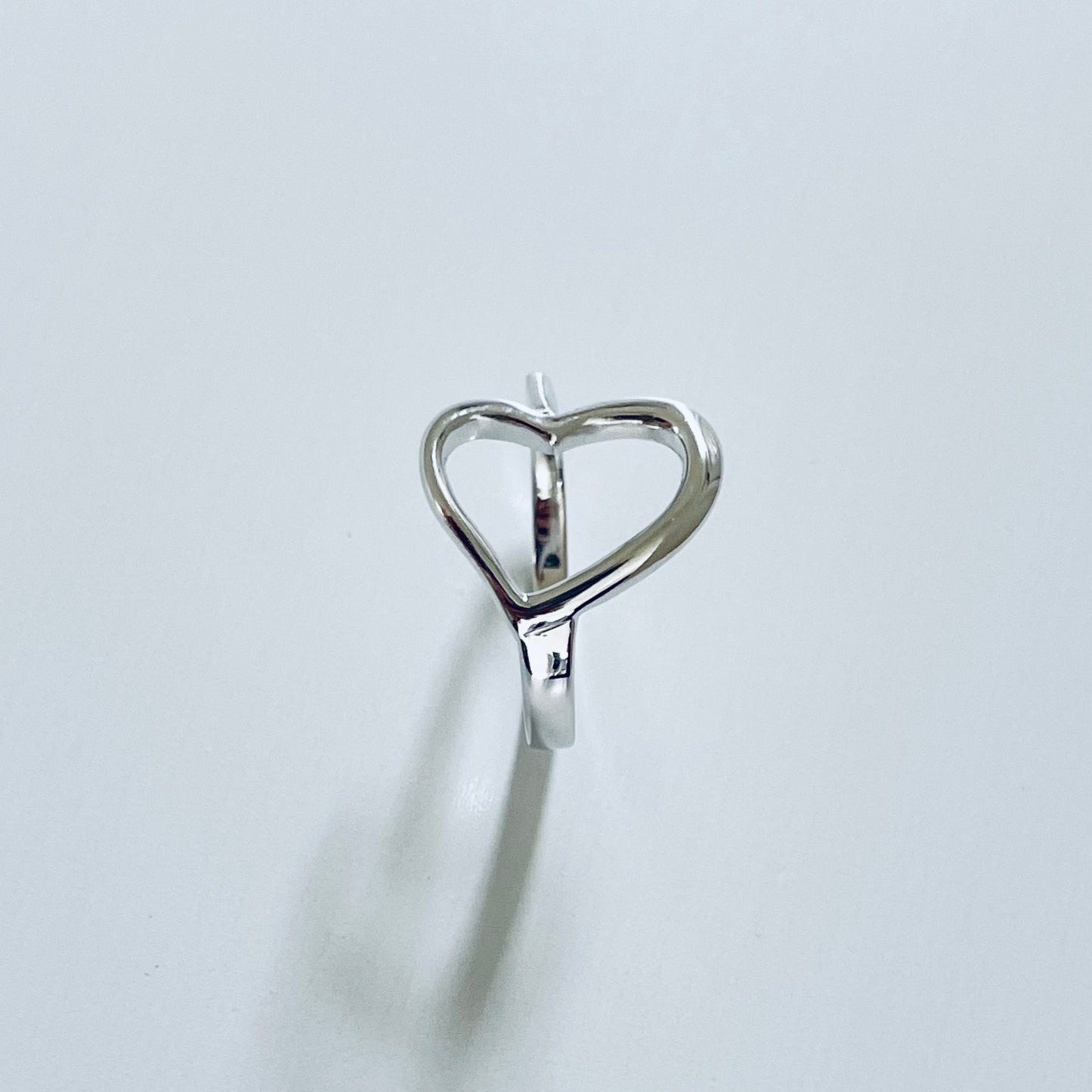 Sterling Silver Sideway Heart Ring: Promise Love Ring