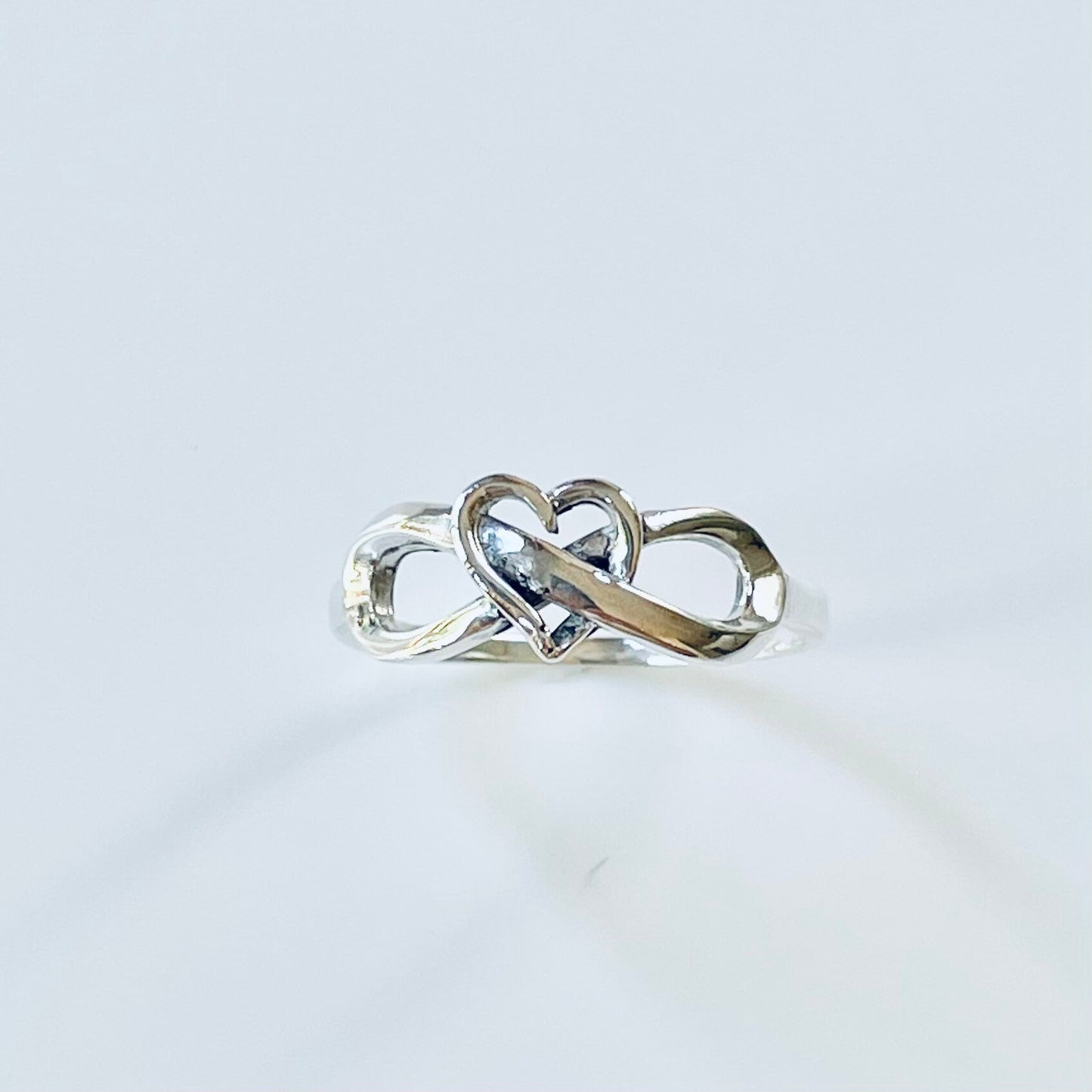 Infinity Heart Sterling Silver Ring, Heart Ring, Promise Ring, Love Ring, Infinity Ring, Statement Ring, Silver Ring