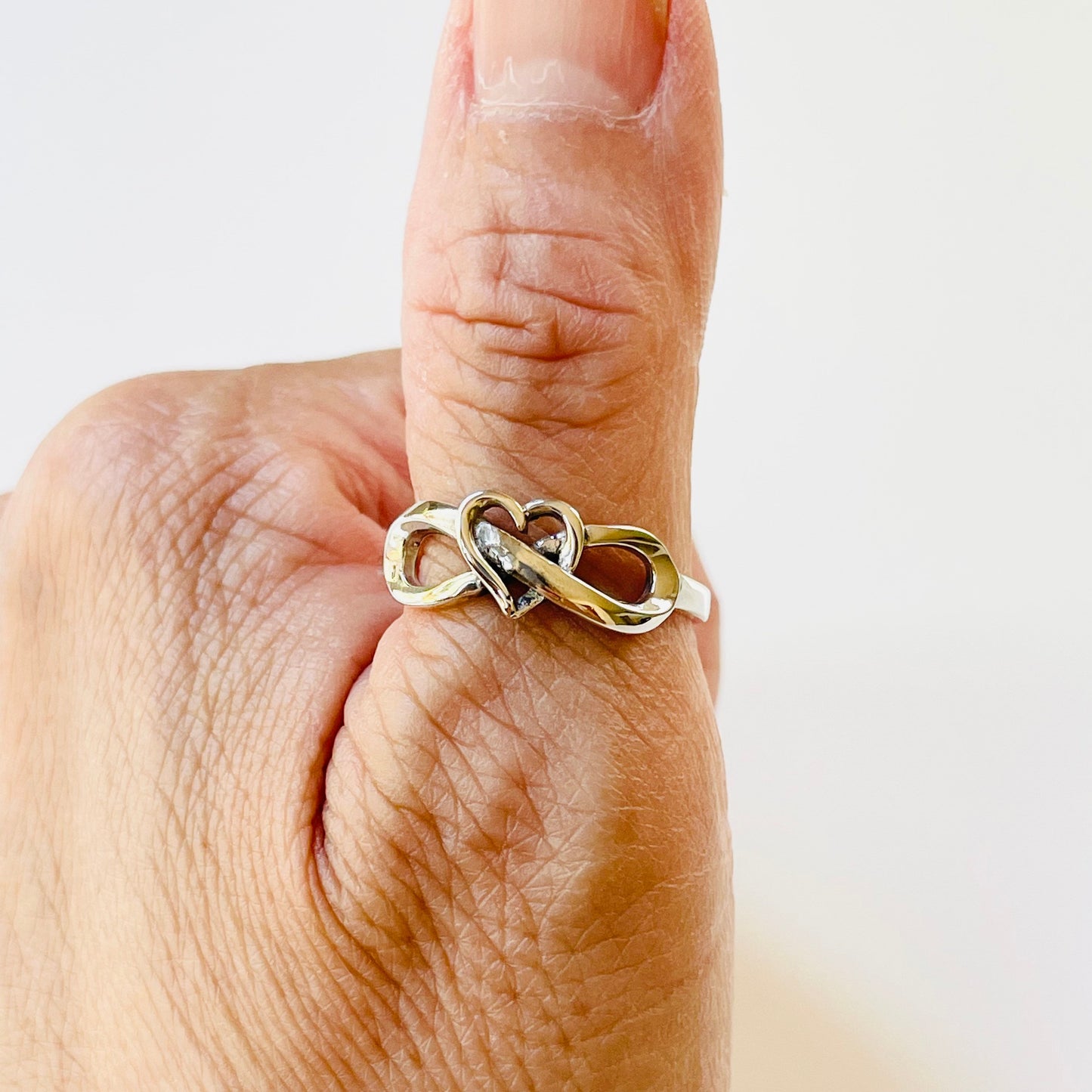 Infinity Heart Sterling Silver Ring, Heart Ring, Promise Ring, Love Ring, Infinity Ring, Statement Ring, Silver Ring