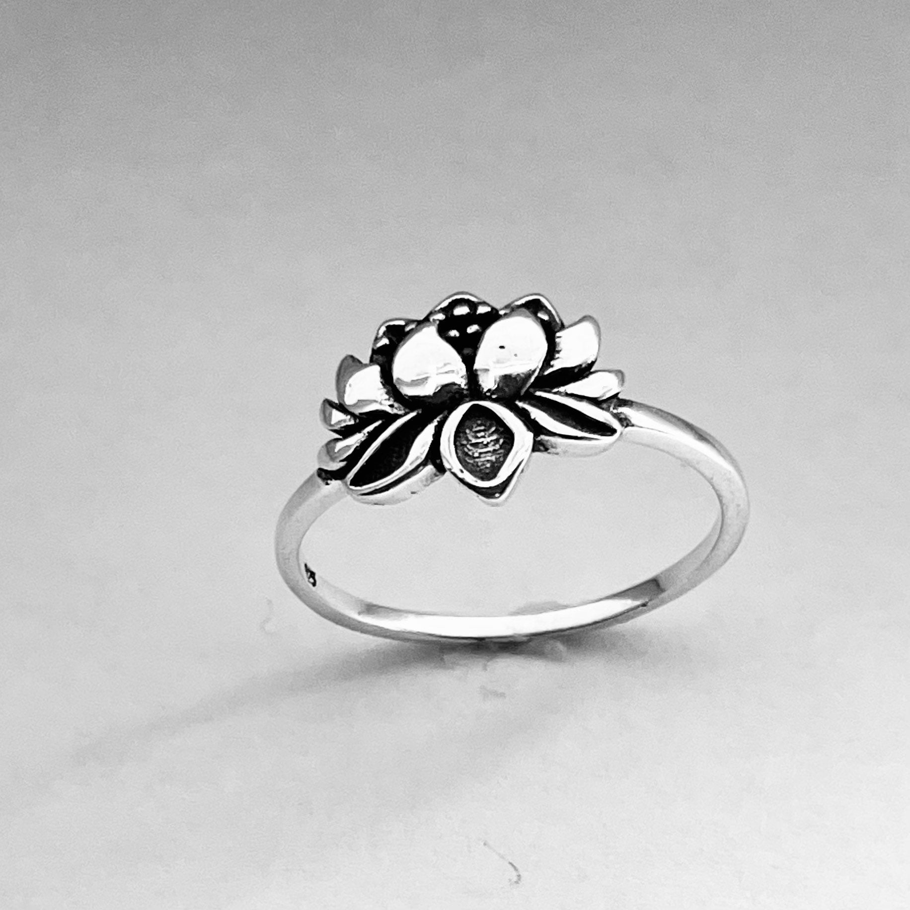 Sterling Silver Lotus Flower Ring, Silver Louts Ring, Lotus Meditation Ring, Zen Ring, Lotus Promise Ring, Just Because, Symbol Purity Ring