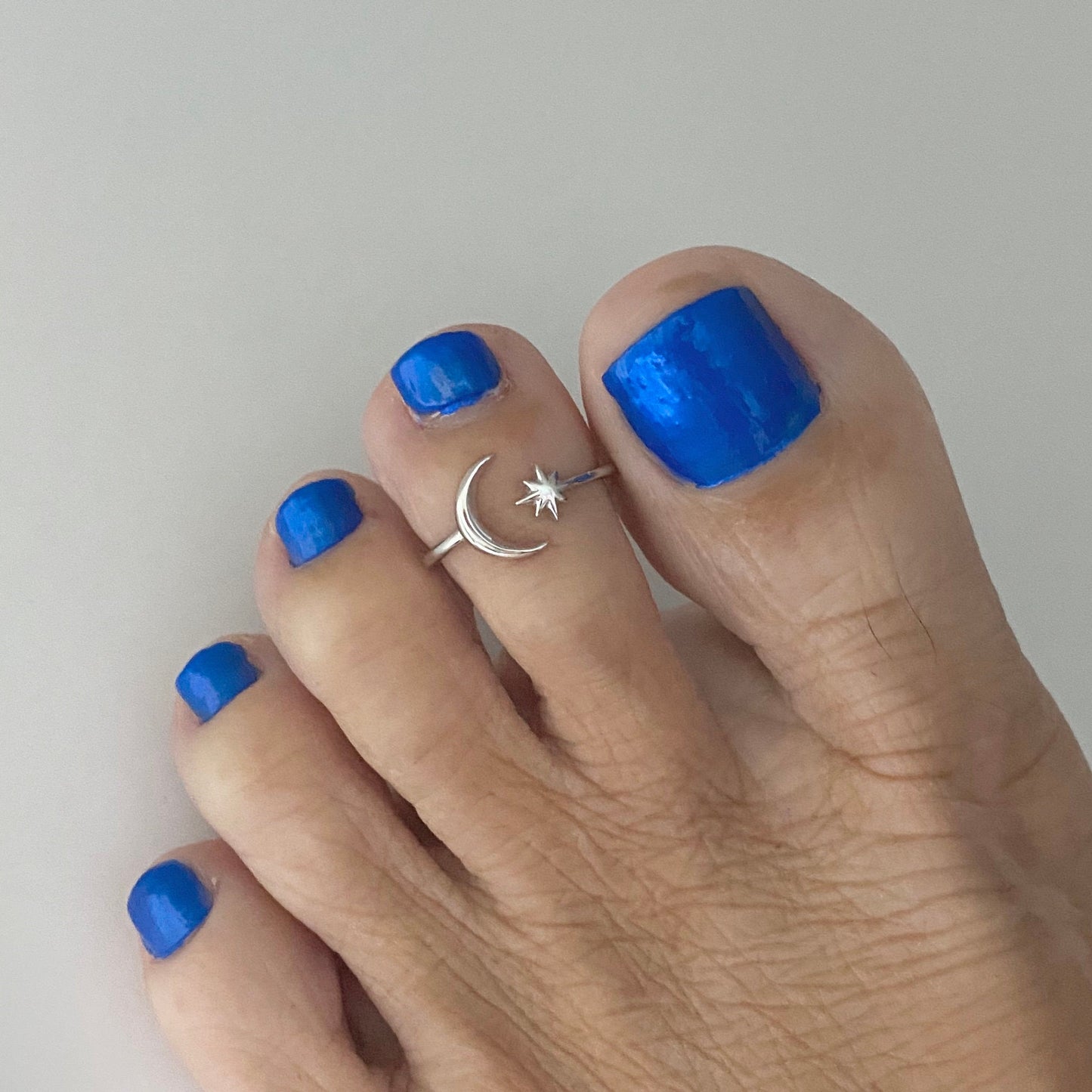 Sterling Silver Star and Moon Ring: Celestial Jewelry