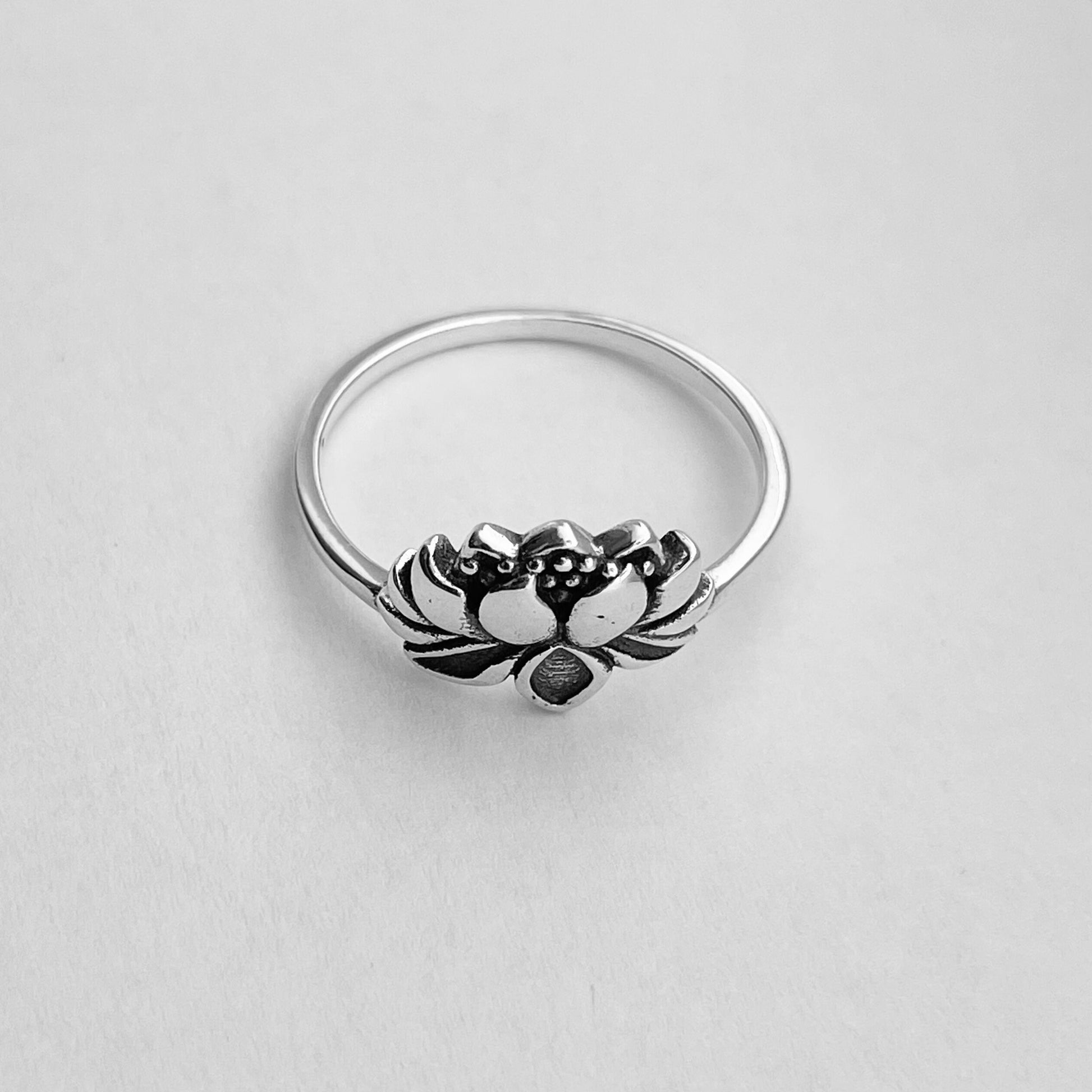 Sterling Silver Lotus Flower Ring, Silver Louts Ring, Lotus Meditation Ring, Zen Ring, Lotus Promise Ring, Just Because, Symbol Purity Ring