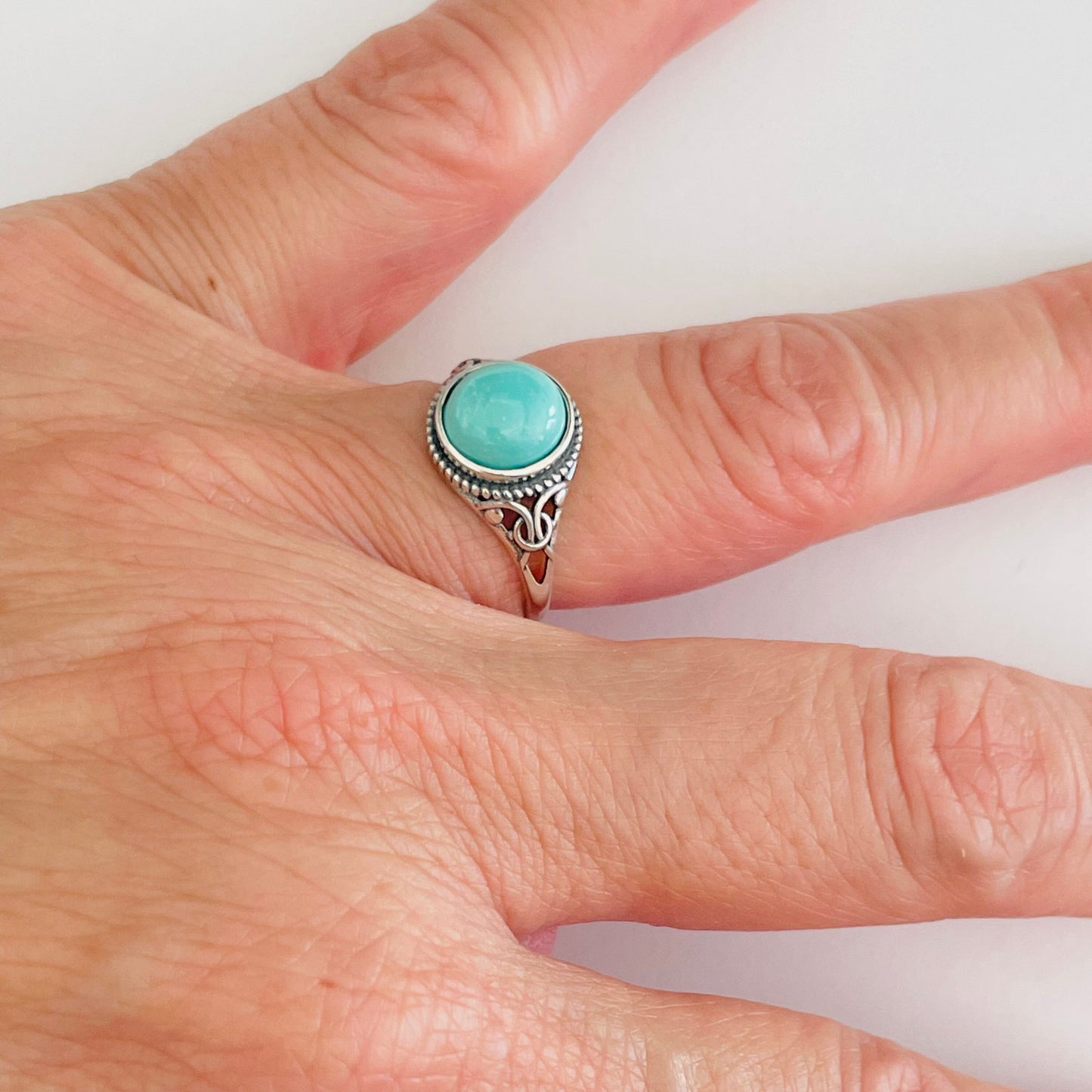 Sterling Silver Turquoise Ring: Boho Statement Jewelry