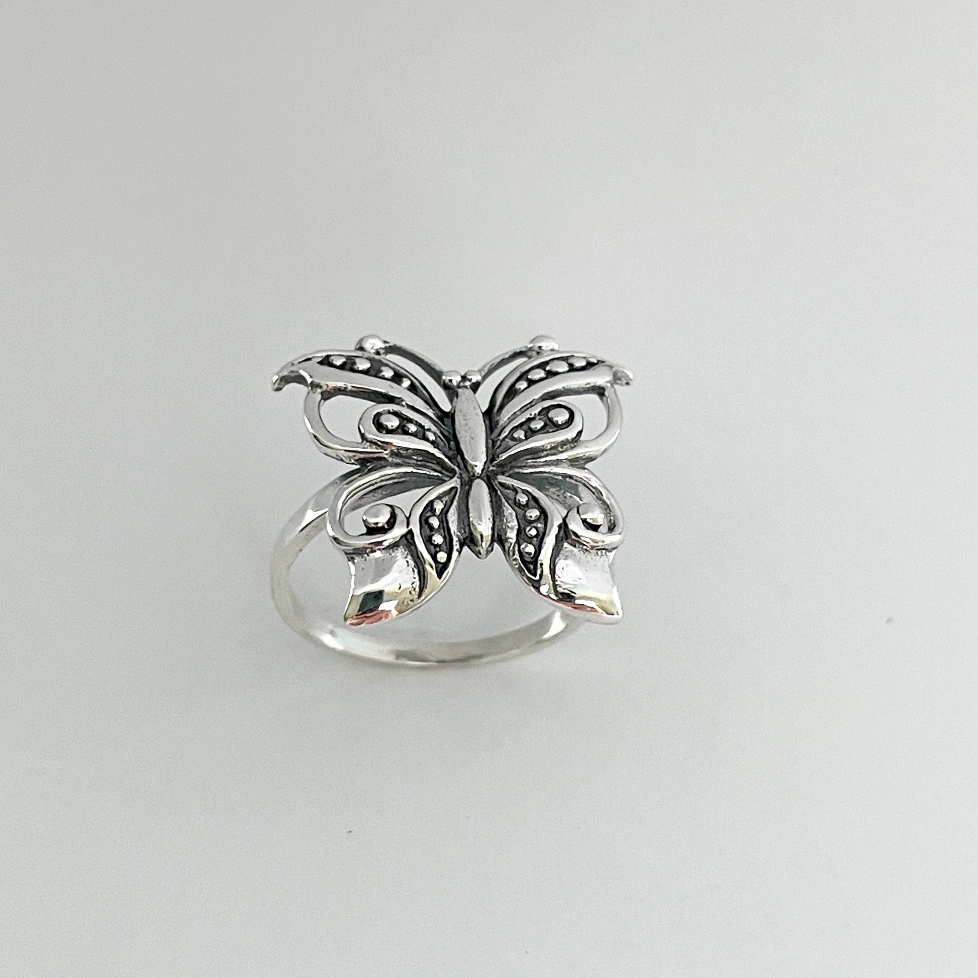 Sterling Silver Large Butterfly Ring, New Hope Ring, Love Silver Ring, Butterfly Silver Ring, Promise Silver Ring, Boho Ring, Statement Ring