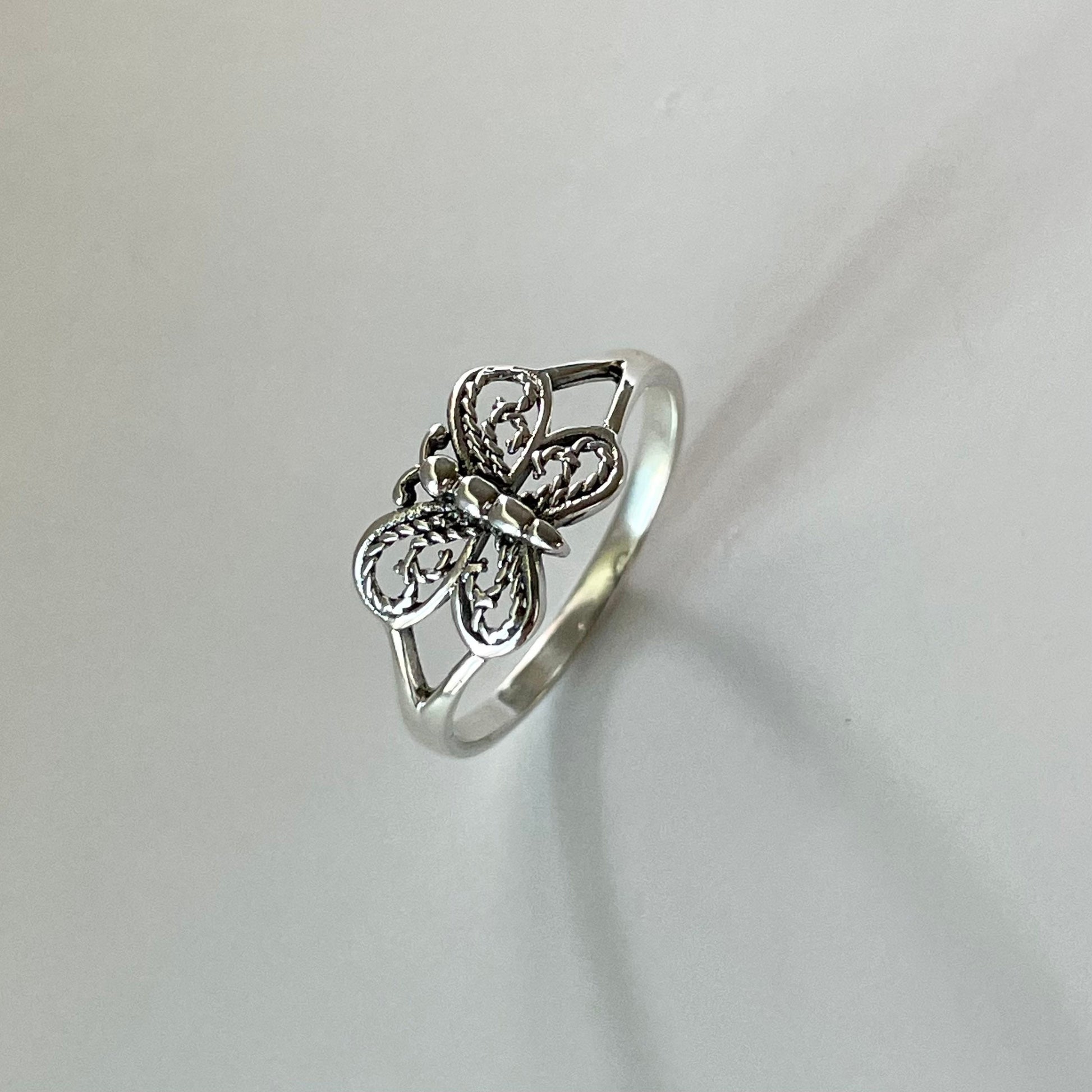 Sterling Silver Small Butterfly Ring, Silver Ring, Butterfly Promise Ring, Butterfly Silver Ring, Boho Ring, Statement Ring, Spirit Ring