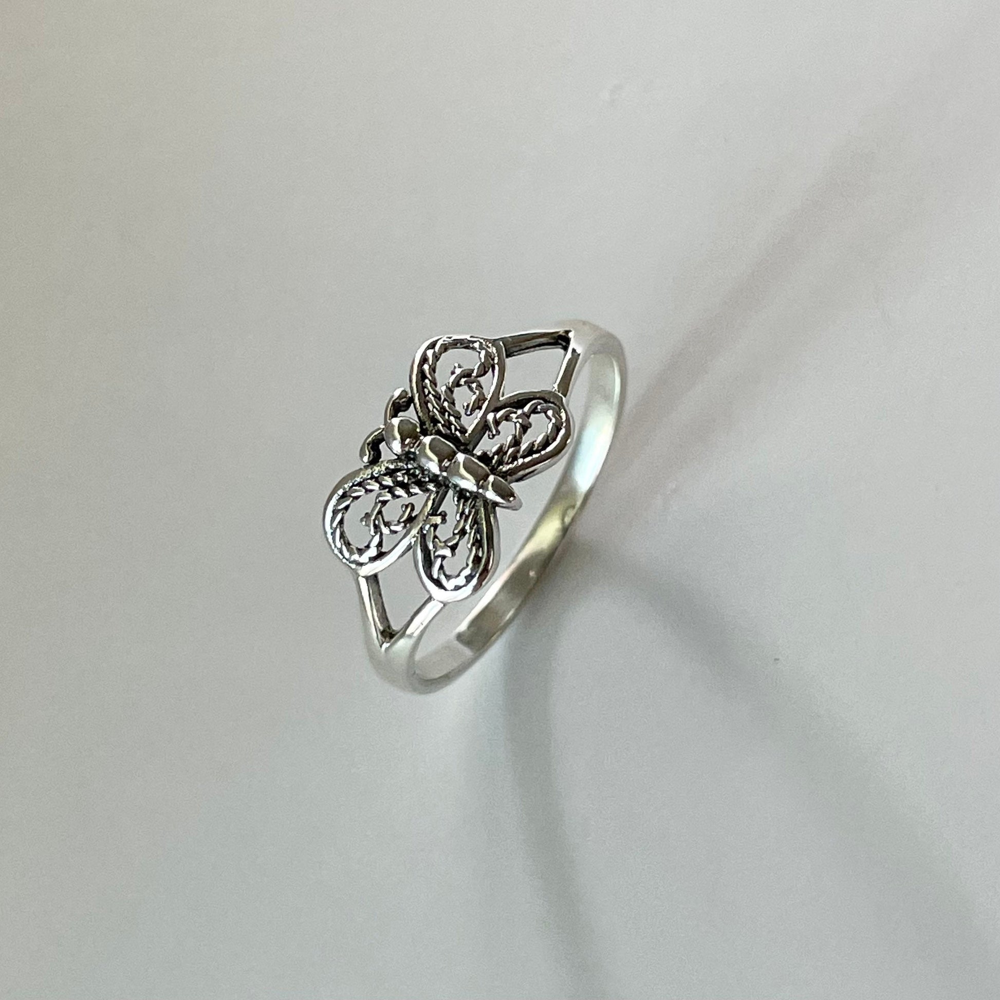 Sterling Silver Butterfly Ring: Dainty Midi/Toe Ring