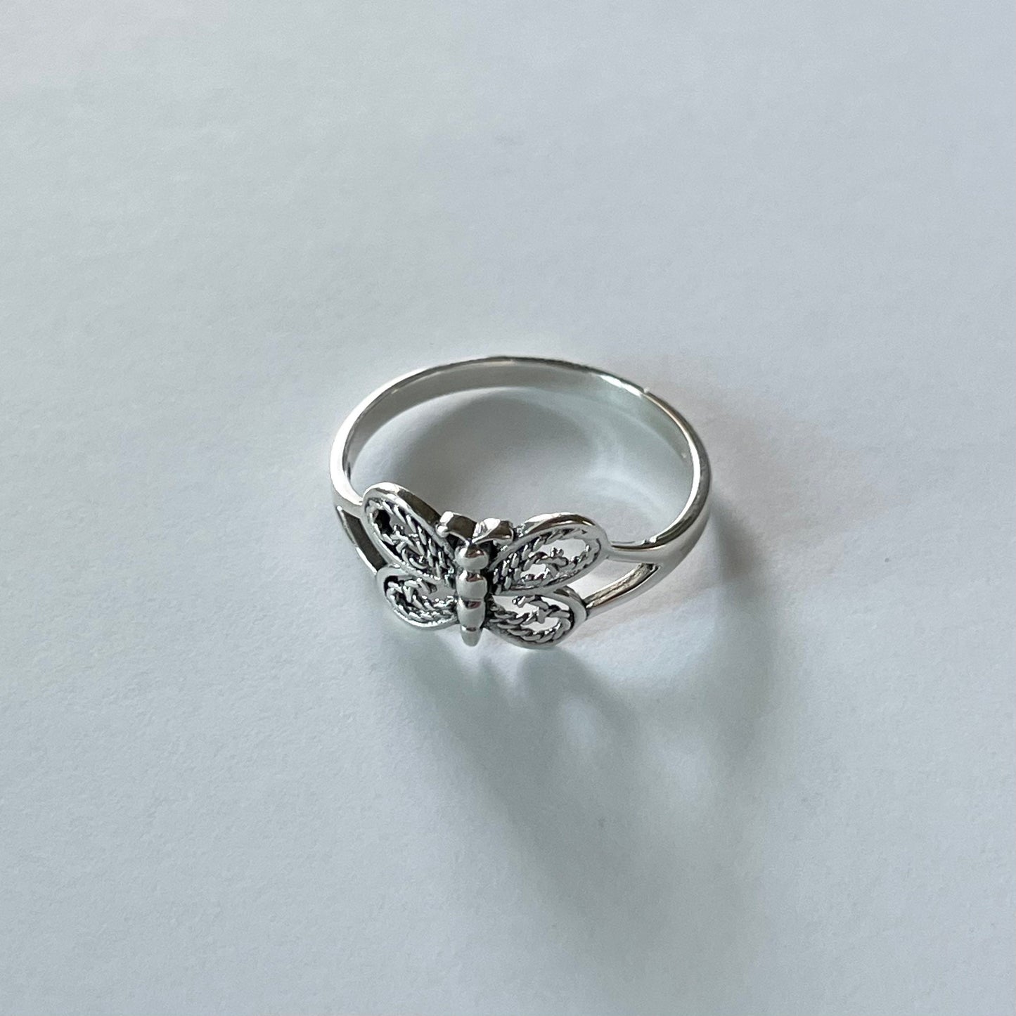 Sterling Silver Butterfly Ring: Dainty Midi/Toe Ring