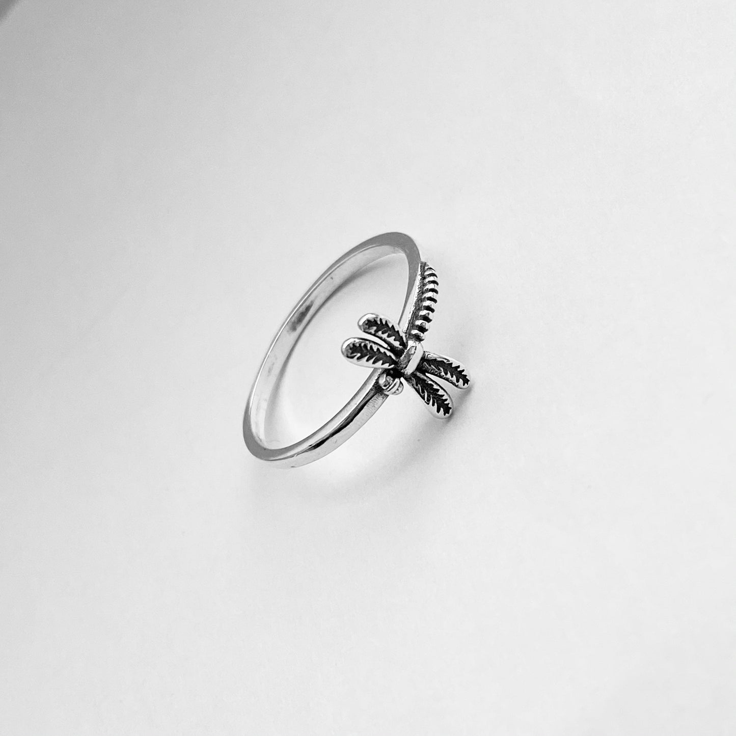 Sterling Silver Dainty Dragonfly Ring, Love Dragonfly Ring, Silver Promise Ring, symbolize change Ring, transformation Spirit Ring.