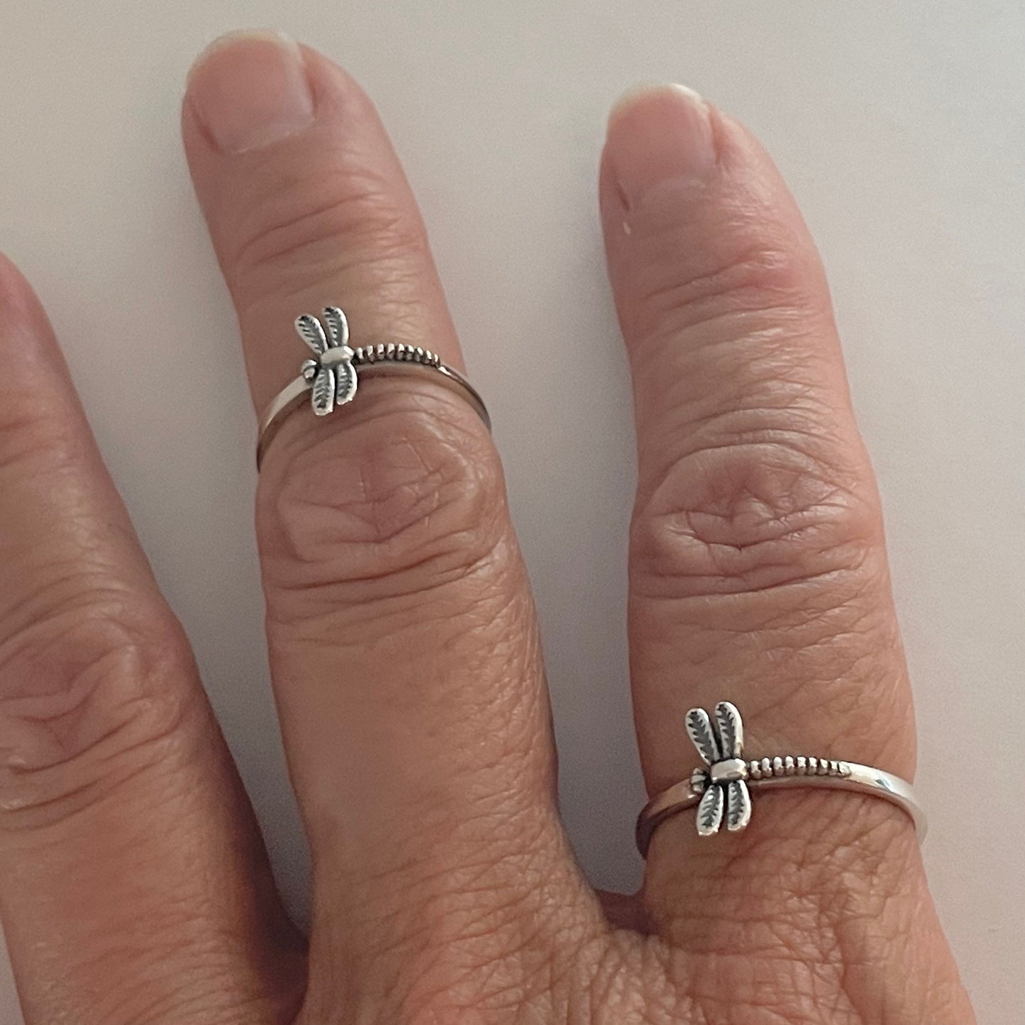 Sterling Silver Dainty Dragonfly Ring, Love Dragonfly Ring, Silver Promise Ring, symbolize change Ring, transformation Spirit Ring.