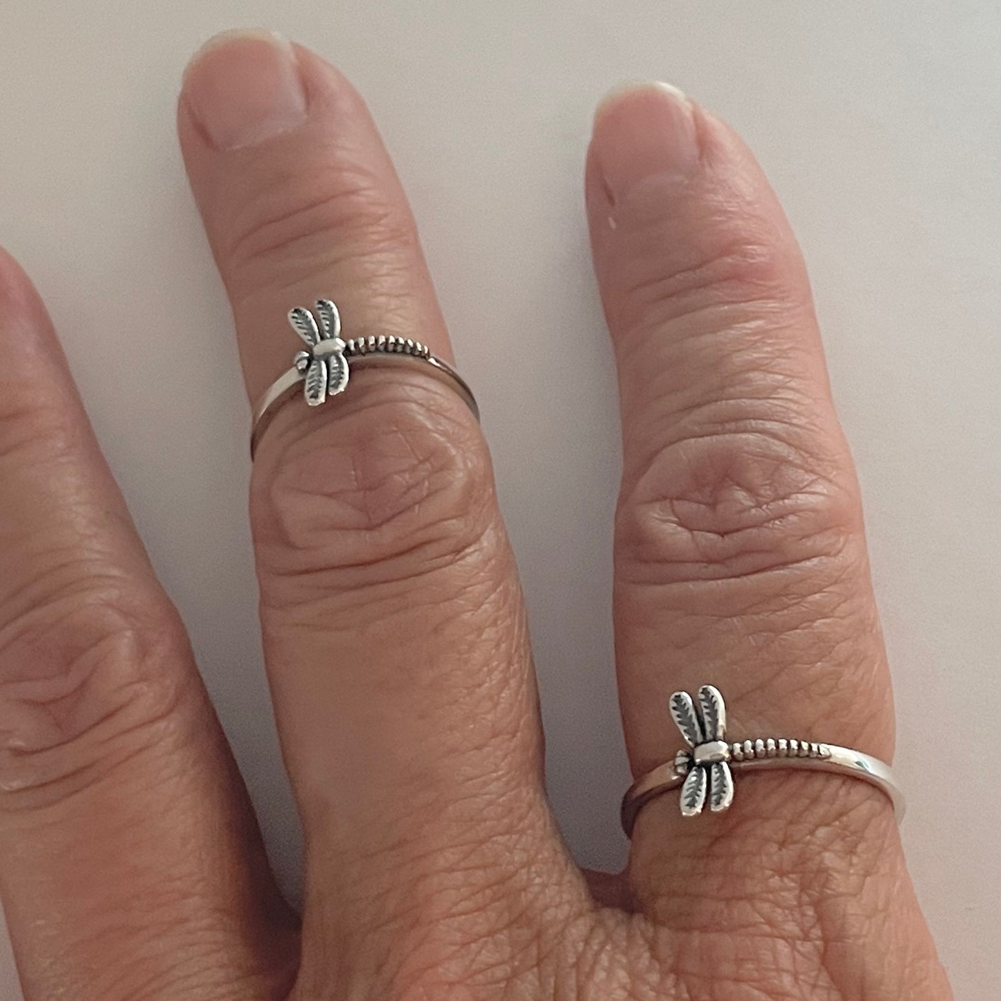 Dainty Sterling Silver Dragonfly Ring: Boho Promise Ring