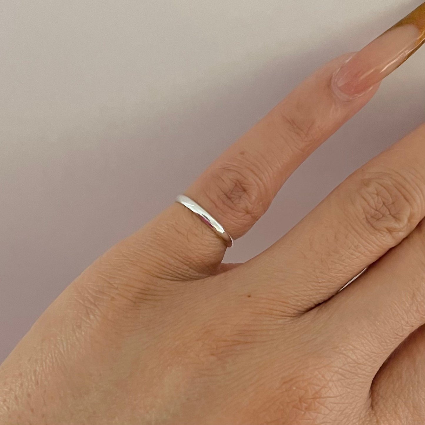 Sterling Silver Band Ring: Unisex Stackable 2mm Midi Ring