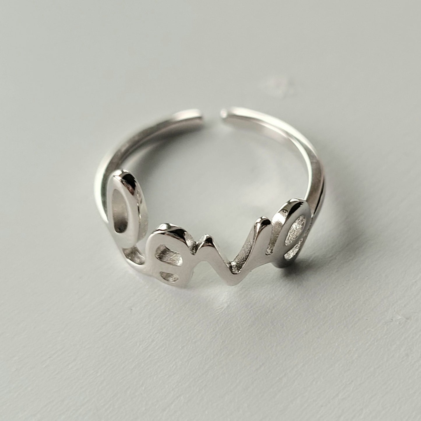 Sterling silver Love toe ring, Relationship toe ring, Promise Toe Ring, Heart Toe Ring, I Love you Toe Ring, Thinking of you Toe Ring