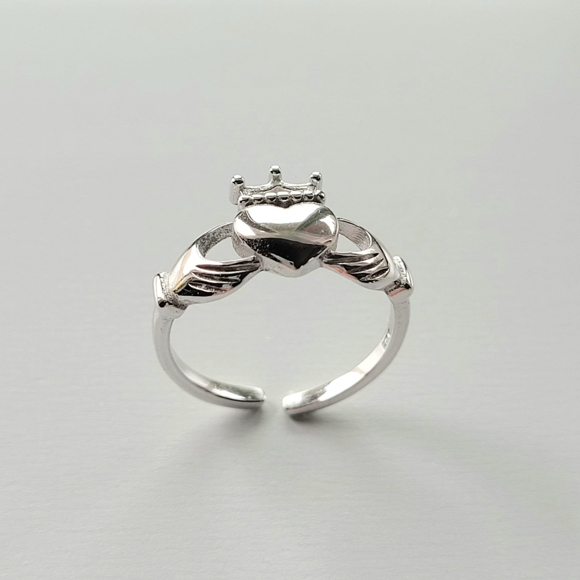 Sterling Silver Irish Claddagh Toe Ring, Silver Toe Ring, Promise Toe Ring, Irish Toe Ring, Loyalty Toe Ring, Silver Claddagh Toe Ring.