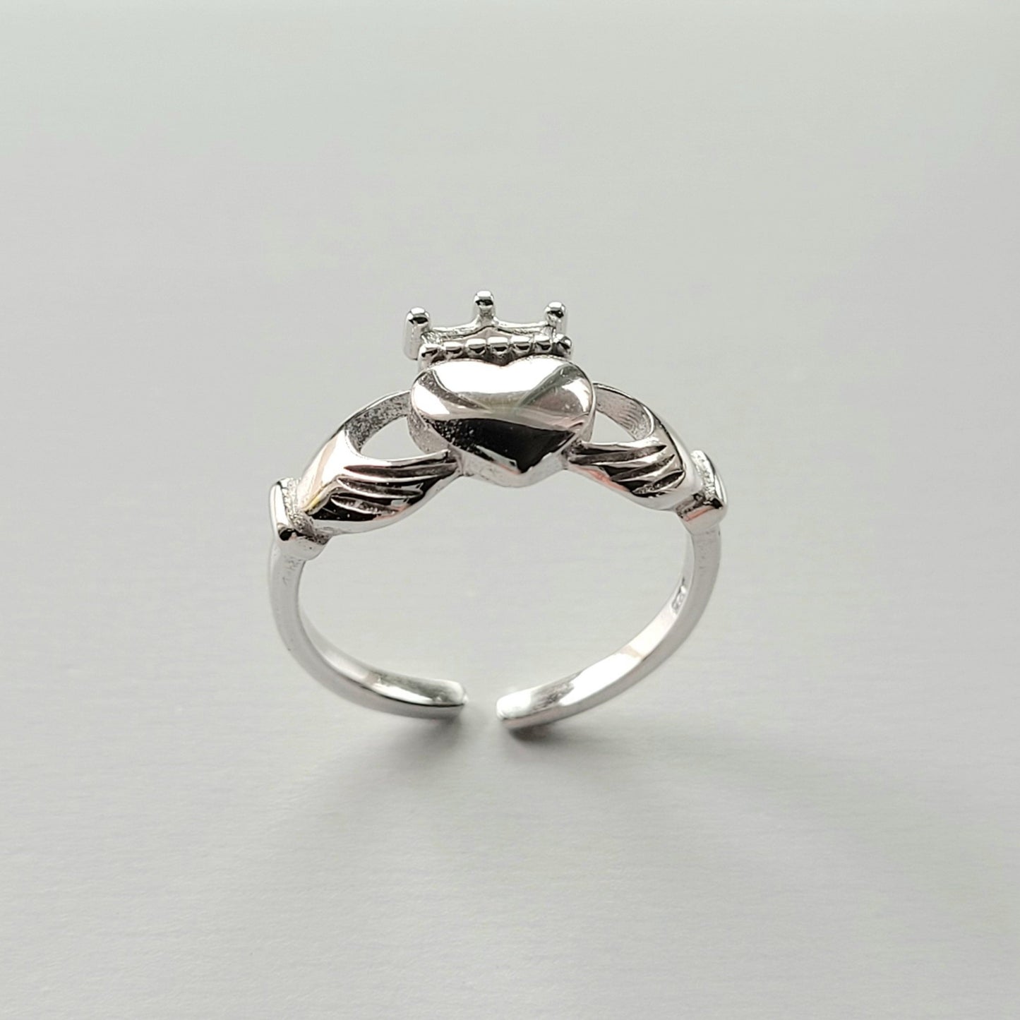 Sterling Silver Irish Claddagh Toe Ring: Promise, Love & Loyalty