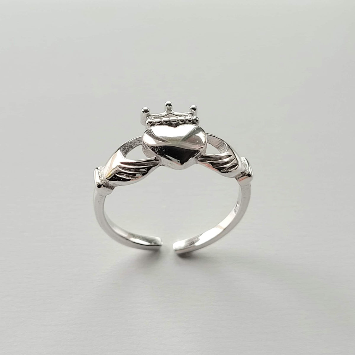 Sterling Silver Irish Claddagh Toe Ring: Promise, Love & Loyalty