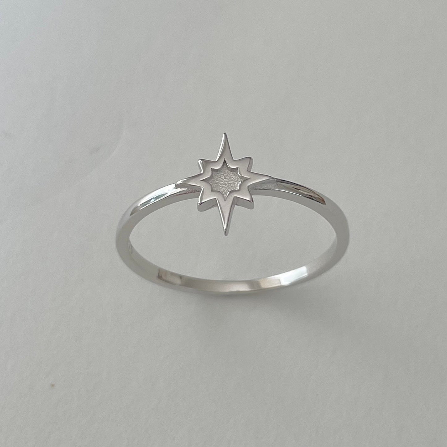 Sterling Silver Star Ring: Dainty Starlight Band, Boho Sky Jewelry