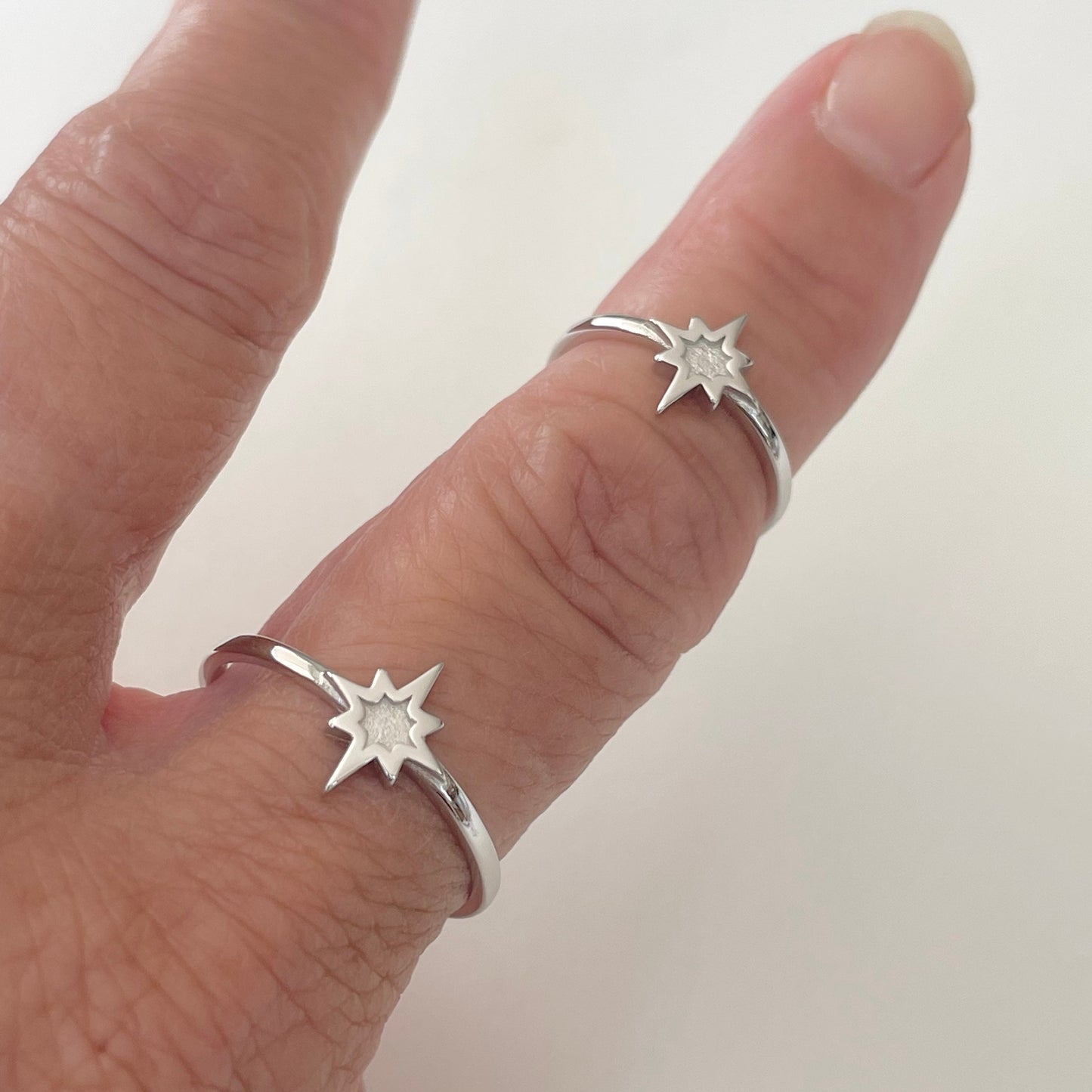Sterling Silver Star Ring: Dainty Starlight Band, Boho Sky Jewelry