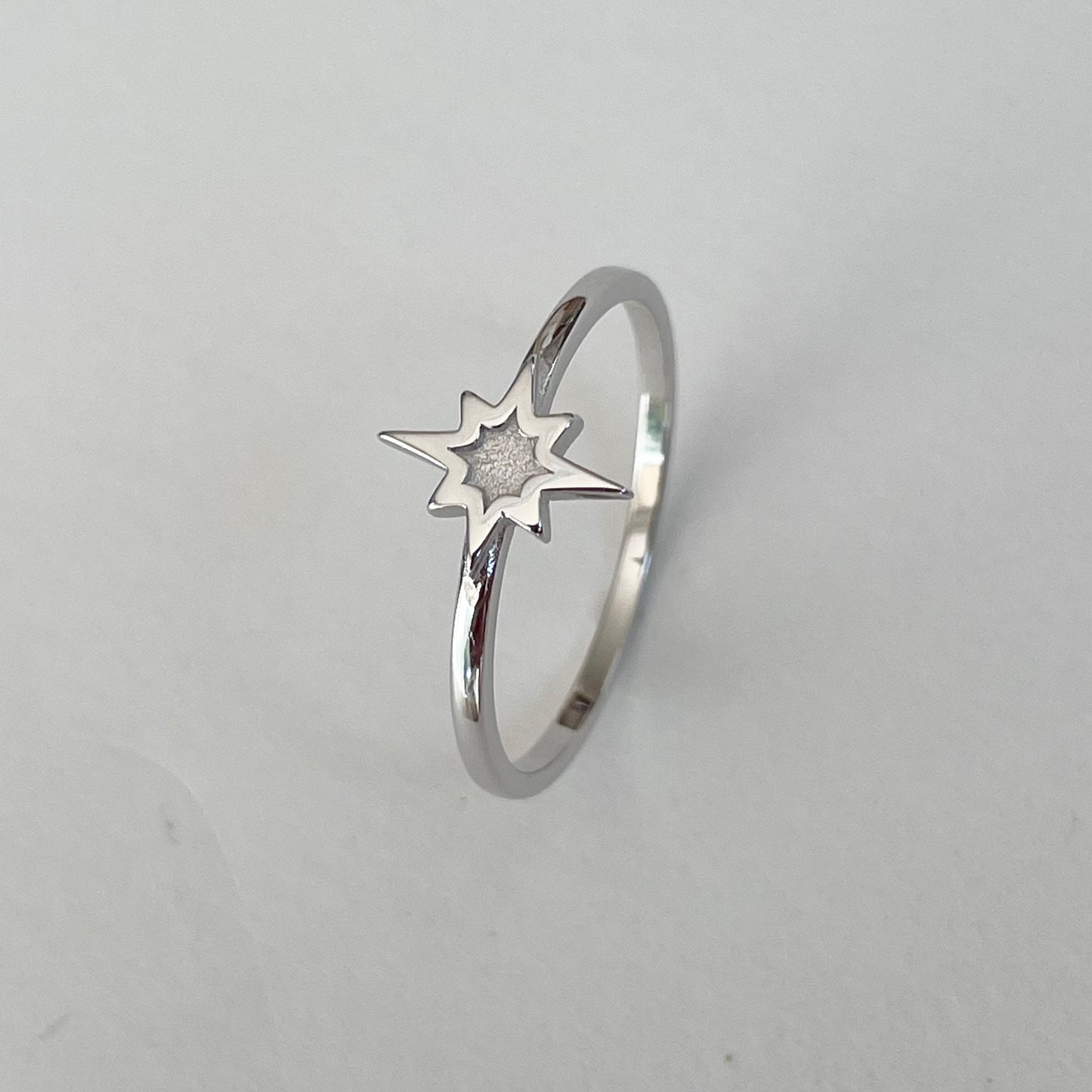 Sterling Silver Star Ring: Dainty Starlight Band, Boho Sky Jewelry