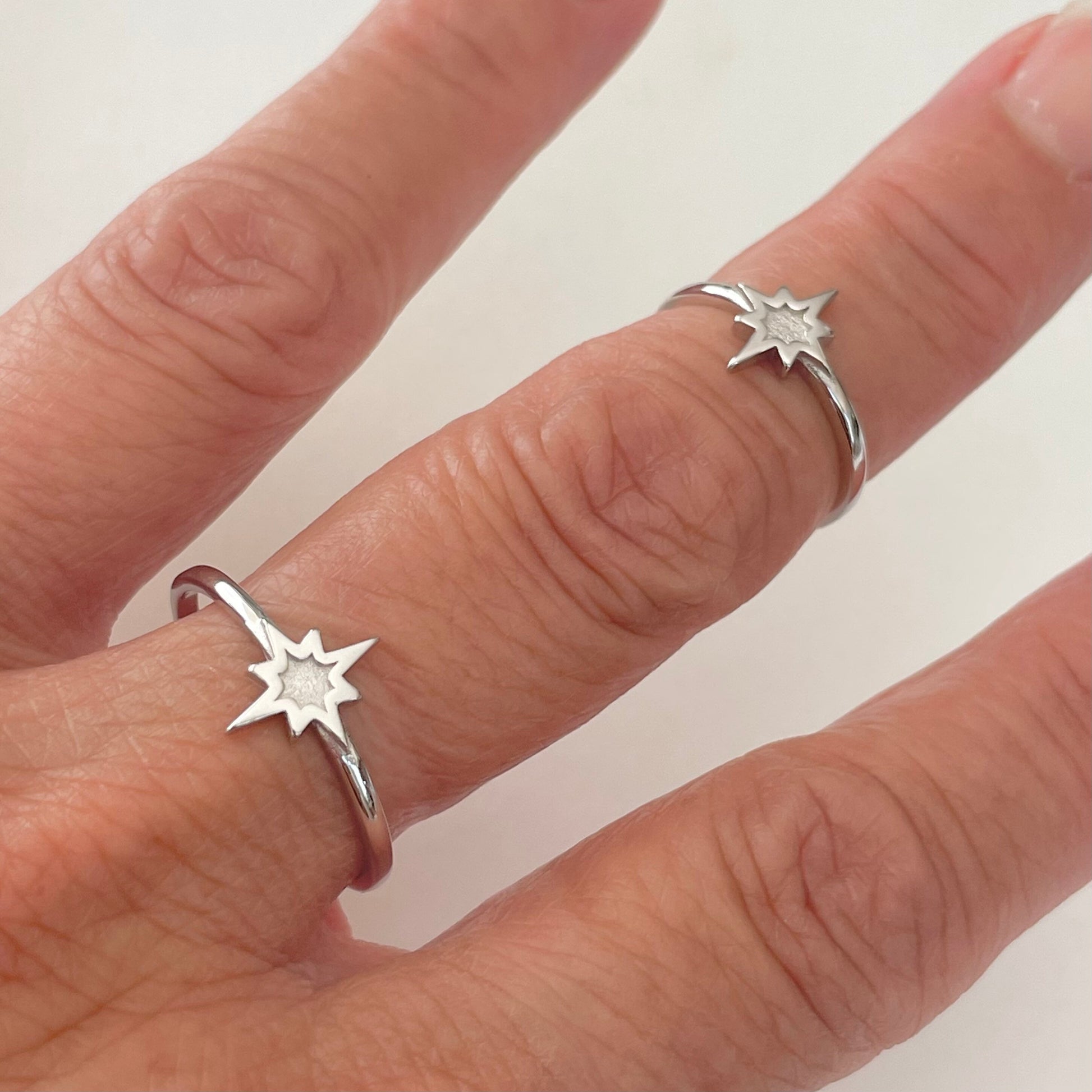 Sterling Silver Twinkle Star Ring, Dainty Ring, Starlight Ring, Silver Ring, Star Ring, Love Ring, Statement Ring