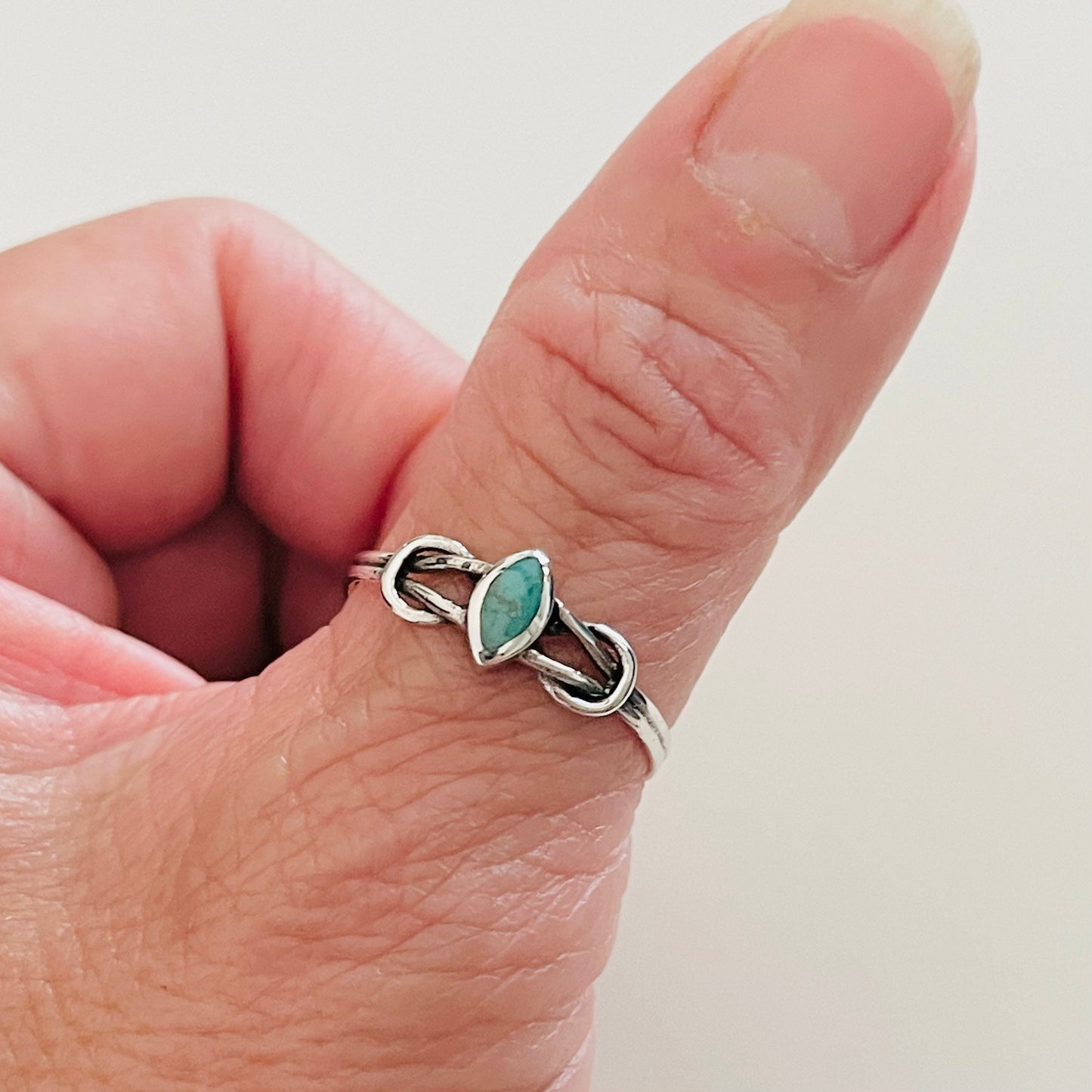 Sterling Silver Blue Opal, White Opal, Genuine Turquoise Ring, Dainty Ring, Diamond Shape Ring, Silver Opal Ring, Promise Turquoise Ring.